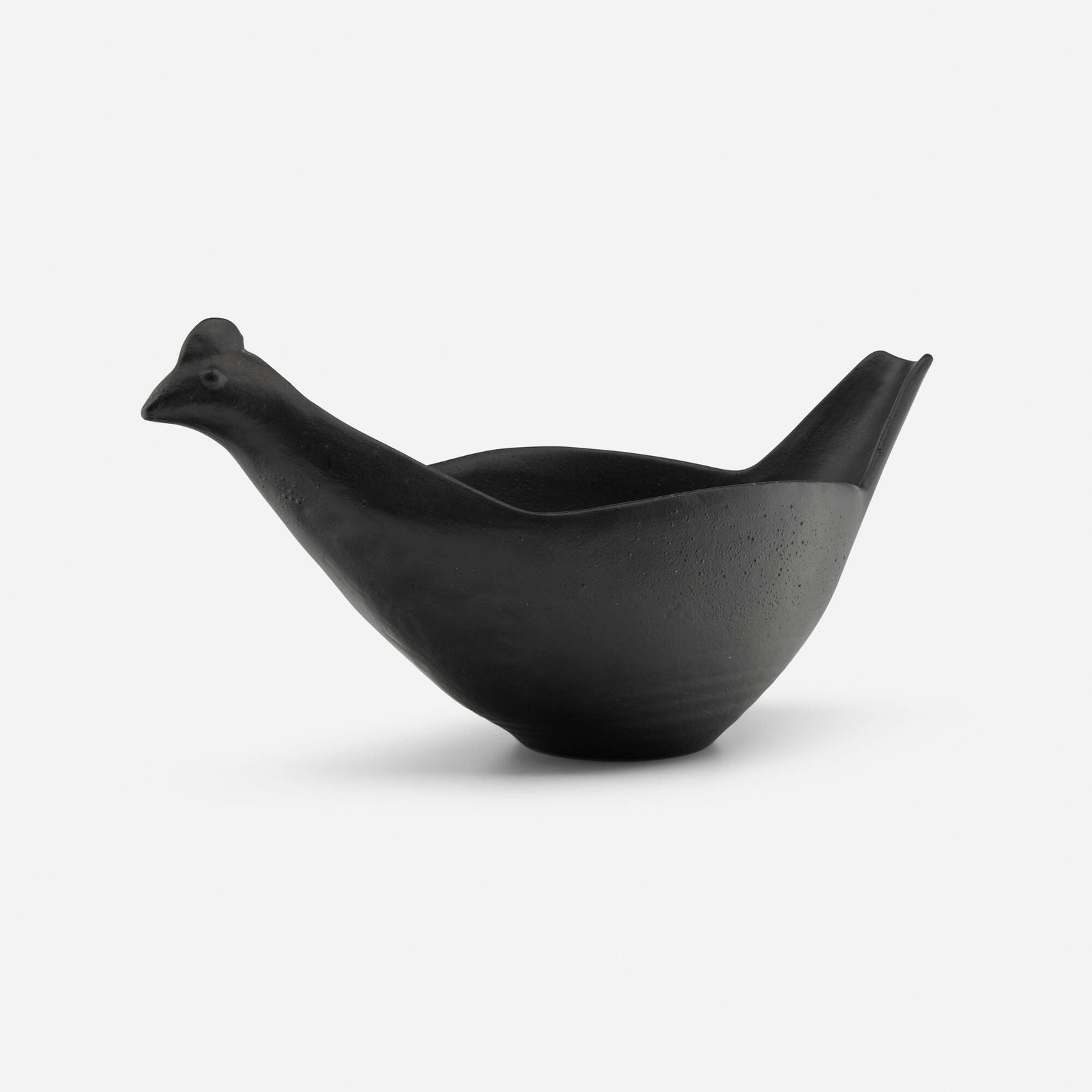 Marcel Guillot, Bird bowl: Marcel Guillot Bird bowl France, c. 1950 glazed earthenware 6 h x 15 w x 6.25 d in (15 x 38 x 16 cm) Incised manufacturer's mark to underside 'Guillot'. This work will ship from