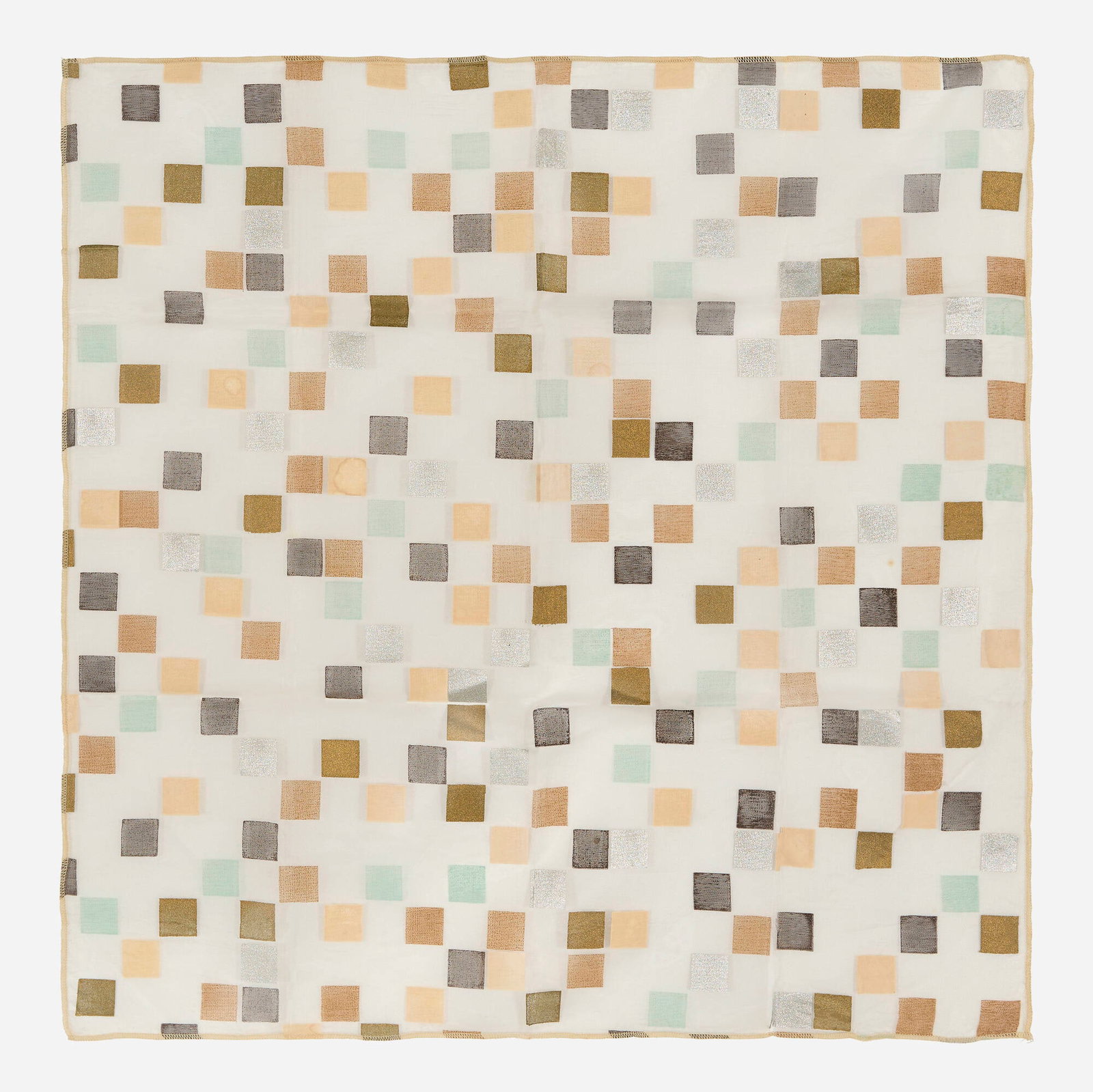 Angelo Testa, Fabric: Angelo Testa Fabric Angelo Testa & Company USA, c. 1950 screenprint in colors on acetate 22.5 h x 23 w in (57 x 58 cm) This work will ship from Chicago, Illinois.