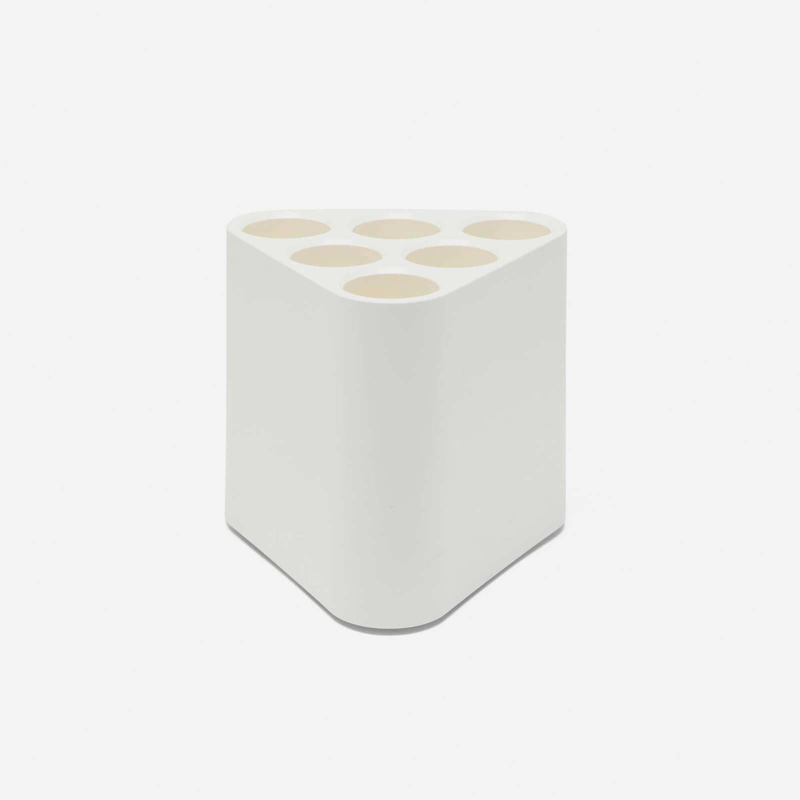 Edward Barber and Jay Osgerby, Poppins umbrella stand: Edward Barber and Jay Osgerby Poppins umbrella stand United Kingdom, 2010 molded plastic 12 h x 12.75 w x 11.625 d in (30 x 32 x 30 cm) Molded manufacturer's mark to underside 'Magis