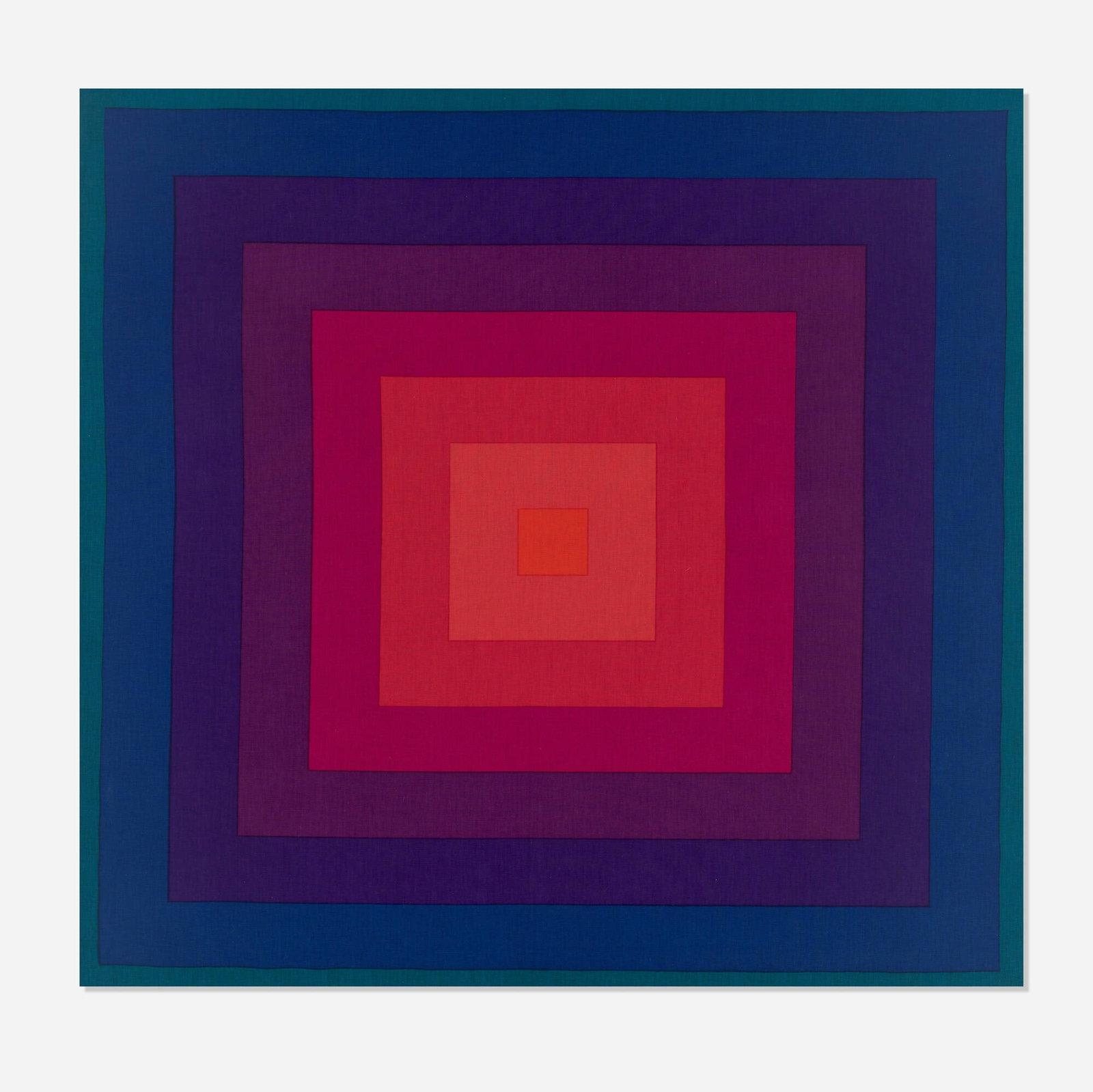 Verner Panton, Wall-hanging fabric panel: Verner Panton Wall-hanging fabric panel Mira-X Denmark, 1969 screenprinted cotton sight: 41 h x 43.5 w in (104 x 110 cm) Literature: Verner Panton, Moller and Kai
