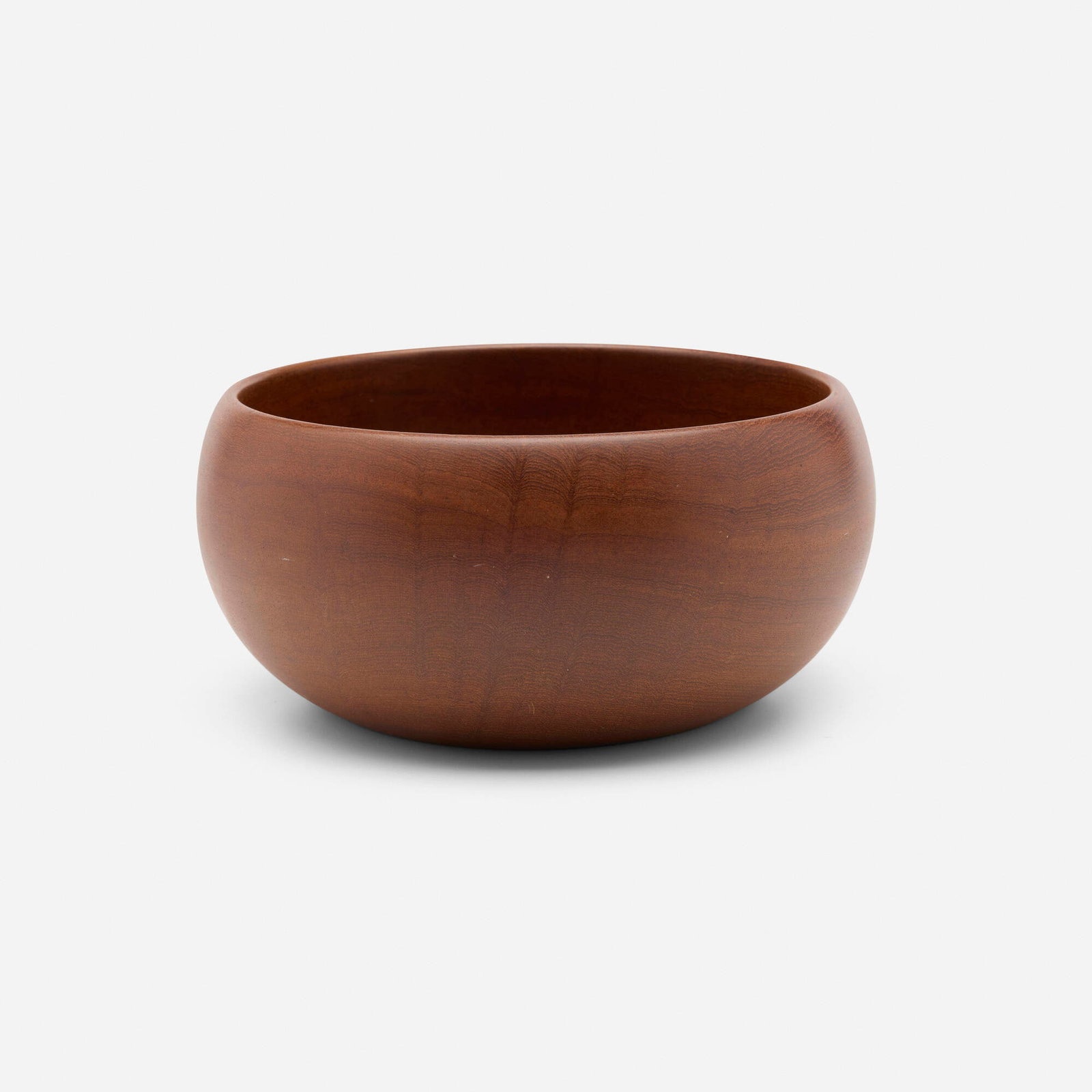 Kay Bojesen, Bowl: Kay Bojesen Bowl Denmark, c. 1955 teak 4 h x 8 dia in (10 x 20 cm) Impressed manufacturer's mark to underside 'Kay Bojesen Denmark'. This work will ship from Chicago, Illinois.
