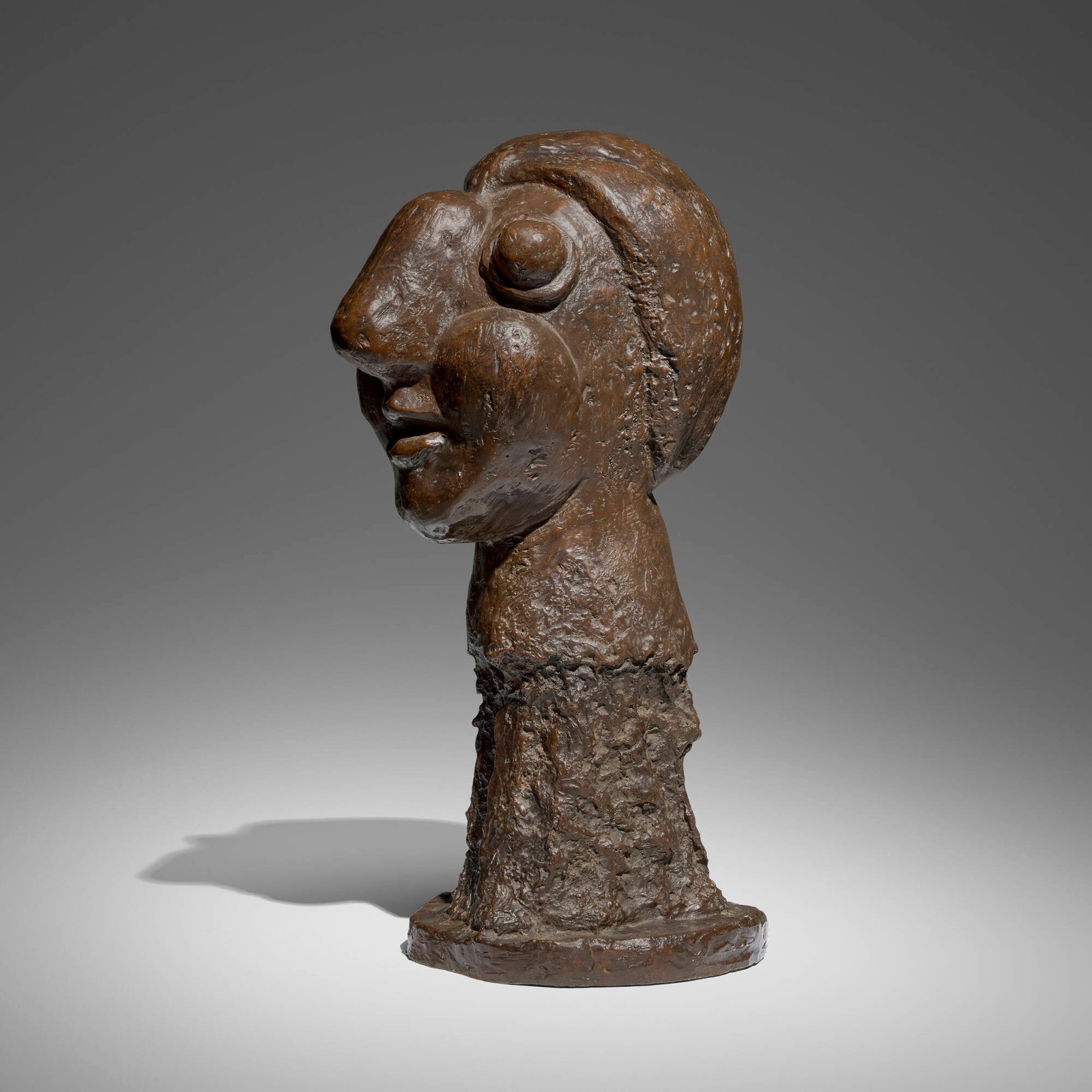 In the manner of Pablo Picasso, Tete de femme (Marie-Therese Walker): In the manner of Pablo Picasso Tete de femme (Marie-Therese Walker) 1931 / 1973 bronze 20 h x 10.75 w x 8.5 d in (51 x 27 x 22 cm) Cast signature to base 'Picasso'. This work will ship from