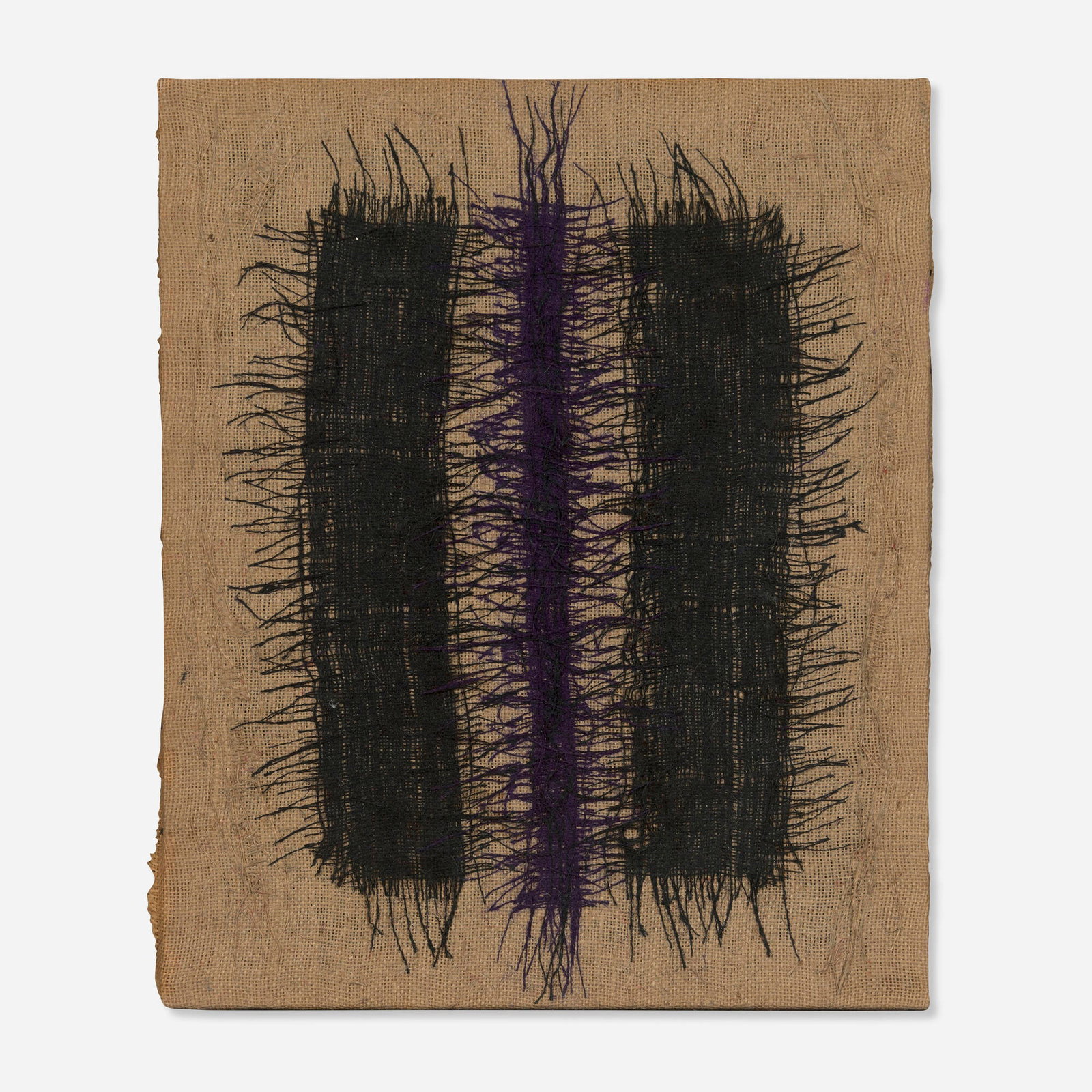 Hanna Eshel, #20: Hanna Eshel #20 1970 burlap 21.75 h x 18.125 w in (55 x 46 cm) Signed twice, titled, and dated to verso 'H. Eshel 1970/20'. Provenance: The Artist | Collection of Patrick Parrish | Wright,