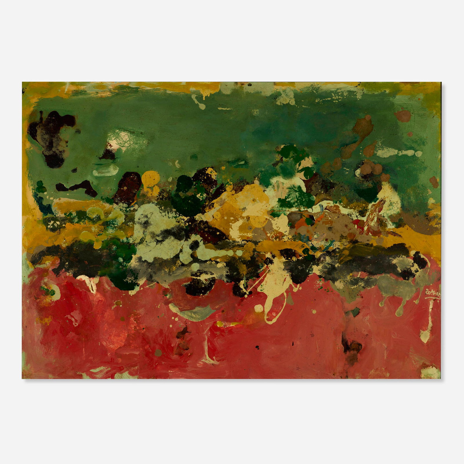 Henry A. Botkin, Horizon in Green: Henry A. Botkin Horizon in Green oil on board sight: 27.375 h x 38.625 w in (70 x 98 cm) Signed to right edge 'Botkin'. This work will ship from Lambertville, New Jerse