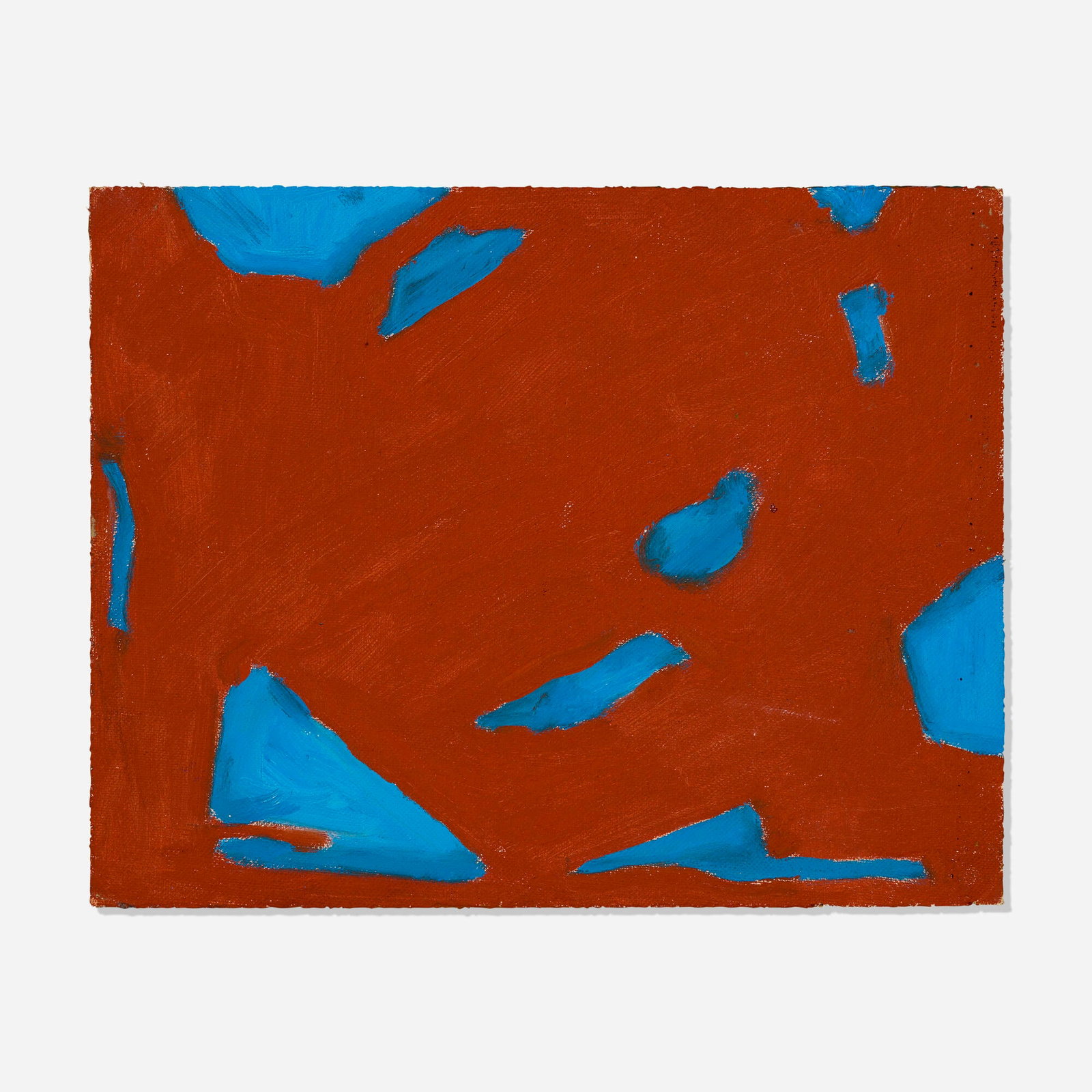 Betty Parsons, Terracotta Sea: Betty Parsons Terracotta Sea 1971 oil on unstretched canvas 7.75 h x 9.75 w in (20 x 25 cm) Signed, titled, dated and illegibly inscribed to verso 'Terracotta Sea Betty Parsons '71�