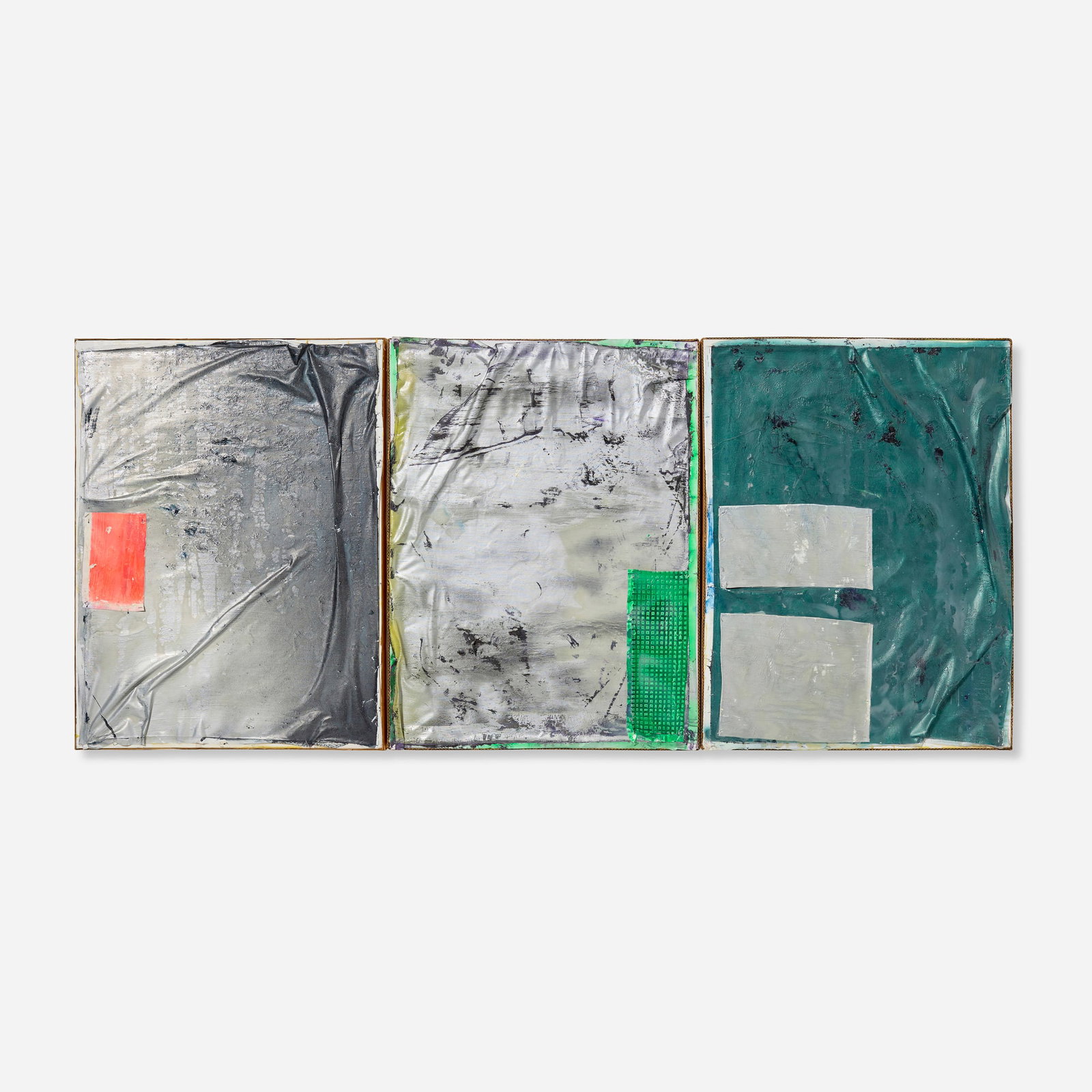 Michiel Ceulers, Einigkeit und Recht und Freiheit (triptych): Michiel Ceulers Einigkeit und Recht und Freiheit (triptych) 2013 oil, acrylic and mixed media collage in artist's cardboard frame overall: 40.5 h x 92 w in (103 x 234 cm) each: 40.5 h x 30.5 w in (