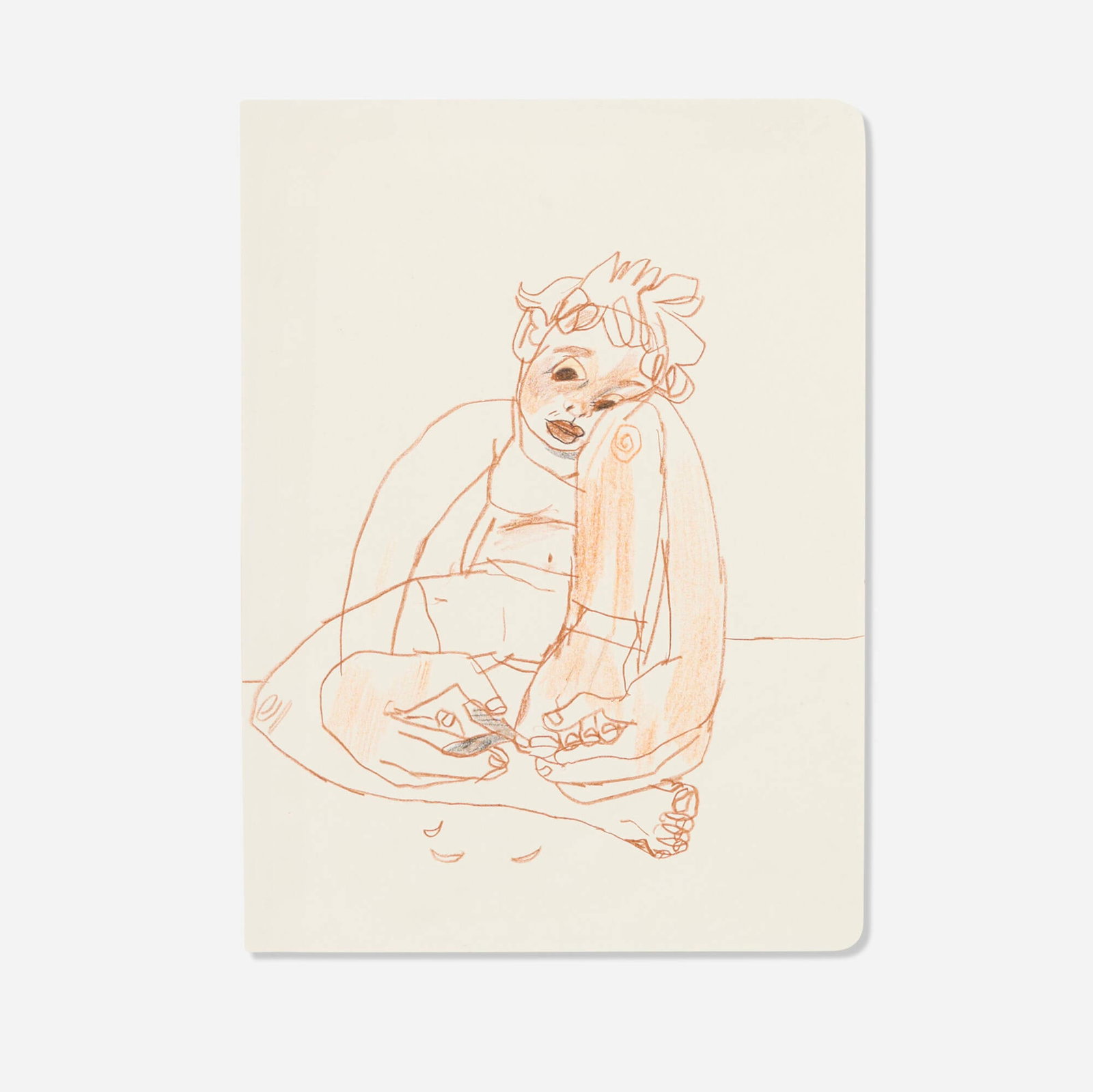 Brianna Rose Brooks, Untitled: Brianna Rose Brooks Untitled 2020 colored pencil on paper 9.75 h x 7.25 w in (25 x 18 cm) Provenance: Drawer, New York | Private Collection This work will s