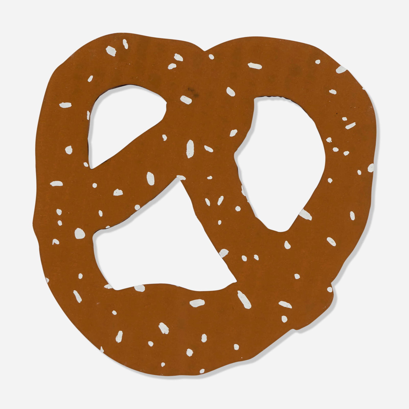 Claes Oldenburg, N.Y.C. Pretzel: Claes Oldenburg N.Y.C. Pretzel 1994 screenprint in colors on cardboard 6.5 h x 6.5 w in (17 x 17 cm) Stamped artist's copyright to verso 'CO. N.Y.C. Pretzel Claes Oldenburg Unlimited ?1994