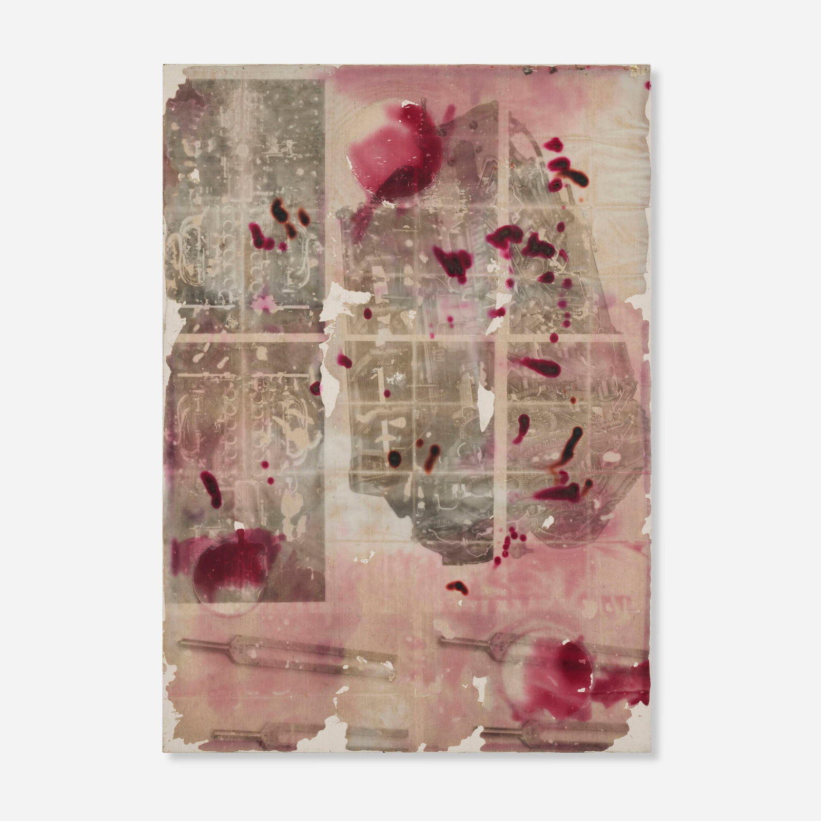 JPW3 (J. Patrick Walsh III), 3F3C Wine: JPW3 (J. Patrick Walsh III) 3F3C Wine 2014 wax and ink on canvas 84 h x 60 w in (213 x 152 cm) Provenance: Night Gallery, Los Angeles | Private Collection This work will ship from Los Angeles,