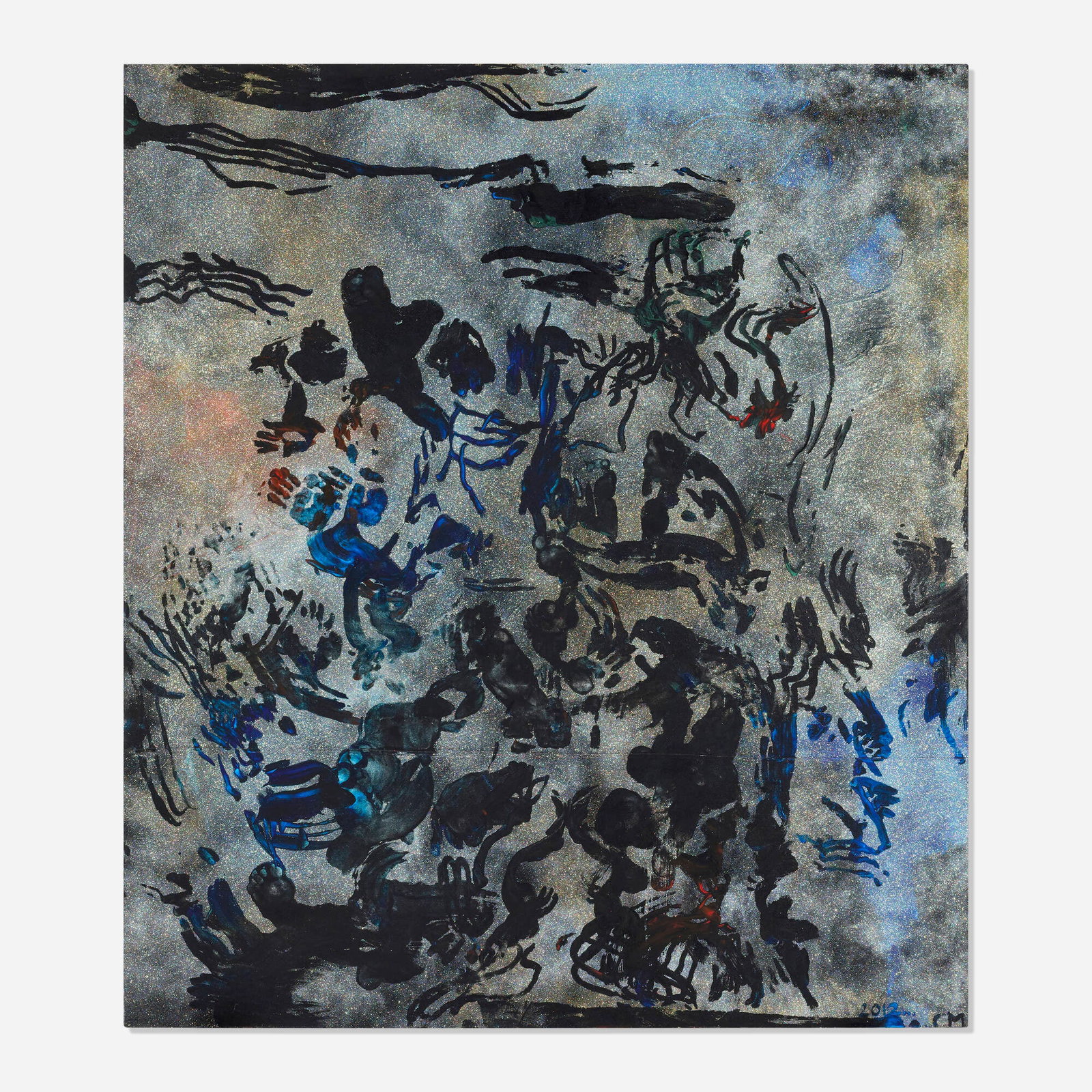 Chris Martin, American Museum of Natural History: Chris Martin American Museum of Natural History 2012 acrylic and glitter on canvas 88 h x 77 w in (224 x 196 cm) Signed and dated to lower right 'CM 2012'. Signed and dated to verso