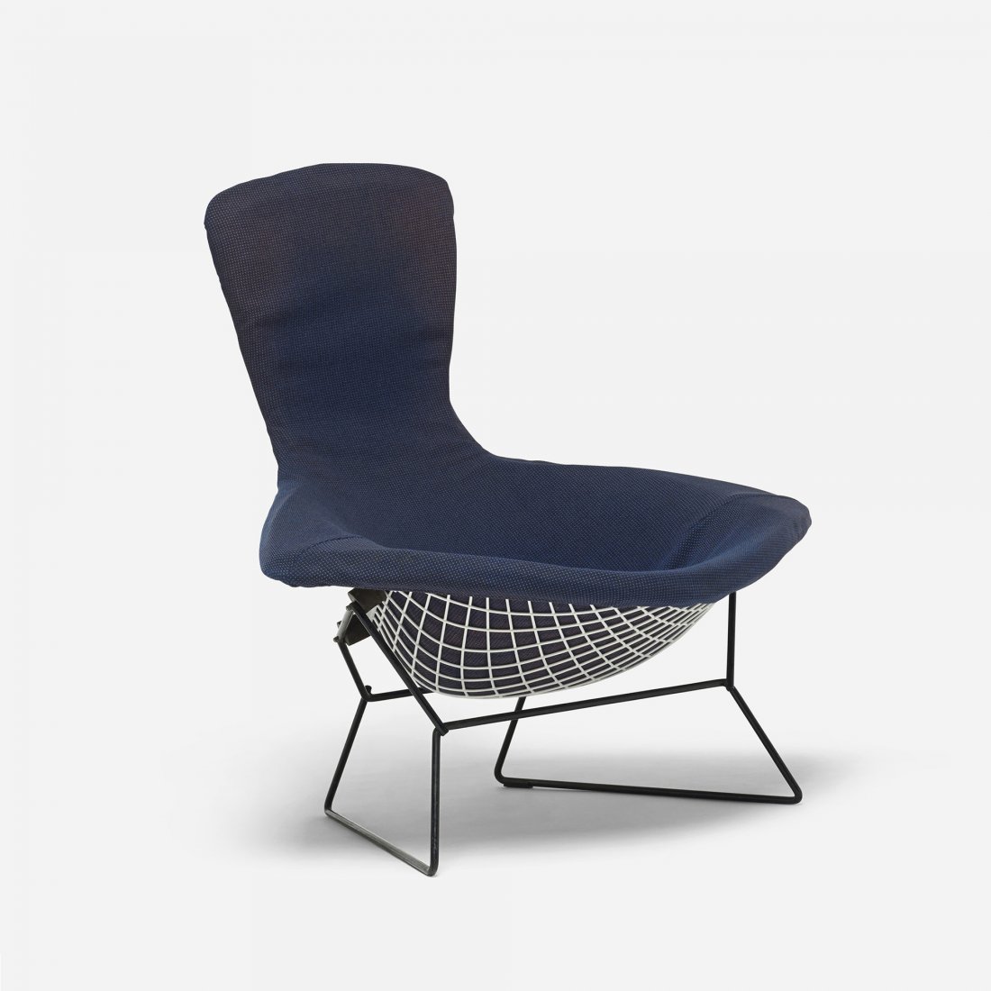 Harry Bertoia Bird chair: Harry Bertoia Bird chair Knoll Associates USA, 1952 enameled steel, upholstery, rubber 38 w x 33.5 d x 39.5 h inches Literature: Knoll Furniture: 1938-1960, Rouland and Rouland, ppg. 74-75