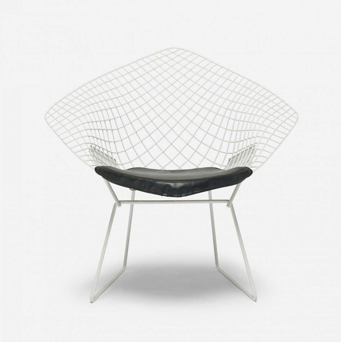 Harry Bertoia Diamond chair: Harry Bertoia Diamond chair Knoll USA, 1952 enameled steel, vinyl 33.5 w x 26 d x 31.25 h inches