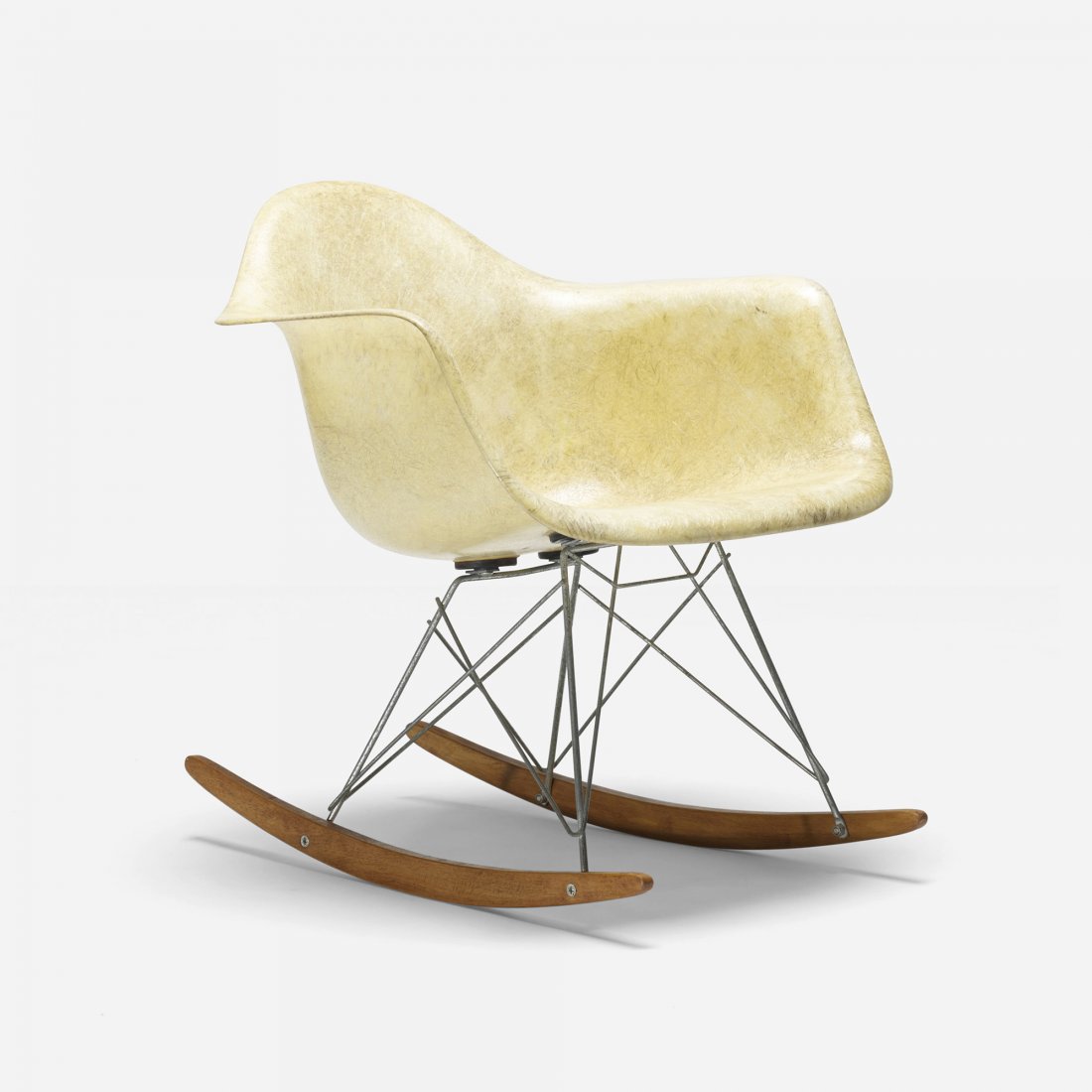 Charles and Ray Eames RAR: Charles and Ray Eames RAR Evans Products/Herman Miller USA, 1950 molded fiberglass with rope edge, zinc-plated steel, birch, rubber 24.75 w x 25 d x 27 h inches Literature: Eames Design: The Work of t