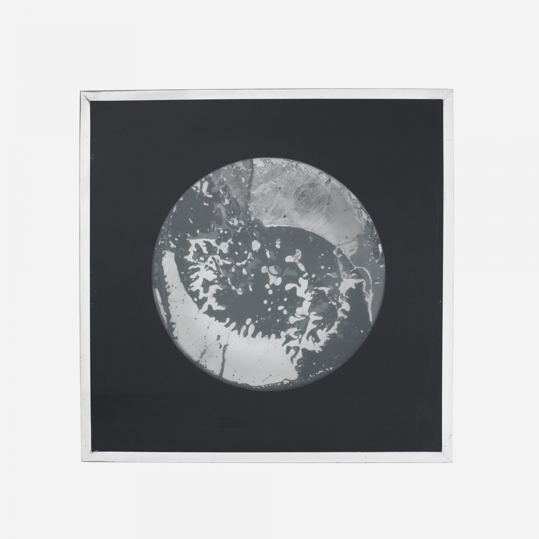 Ronald Mallory untitled: Ronald Mallory untitled USA, c. 1967 stainless steel, glass, mercury 25.25 w x 6 d x 25.25 h inches