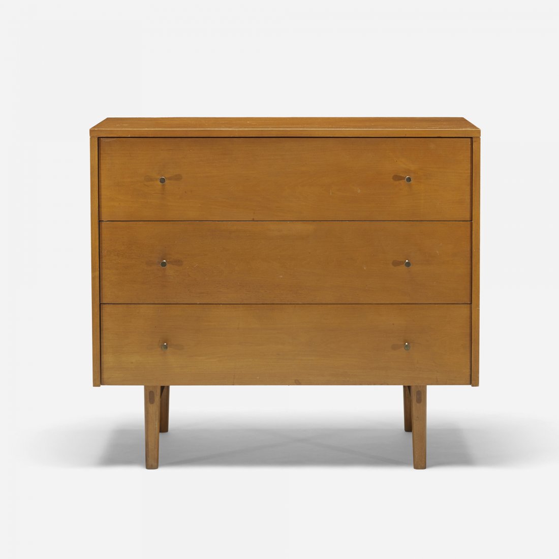 Paul McCobb Planner Group cabinet: Paul McCobb Planner Group cabinet Winchendon Furniture Company USA, c. 1950 birch, brass 36 w x 19 d x 32 h inches Signed with applied manufacturer's label to drawer: [Planner Group Designed by Paul M