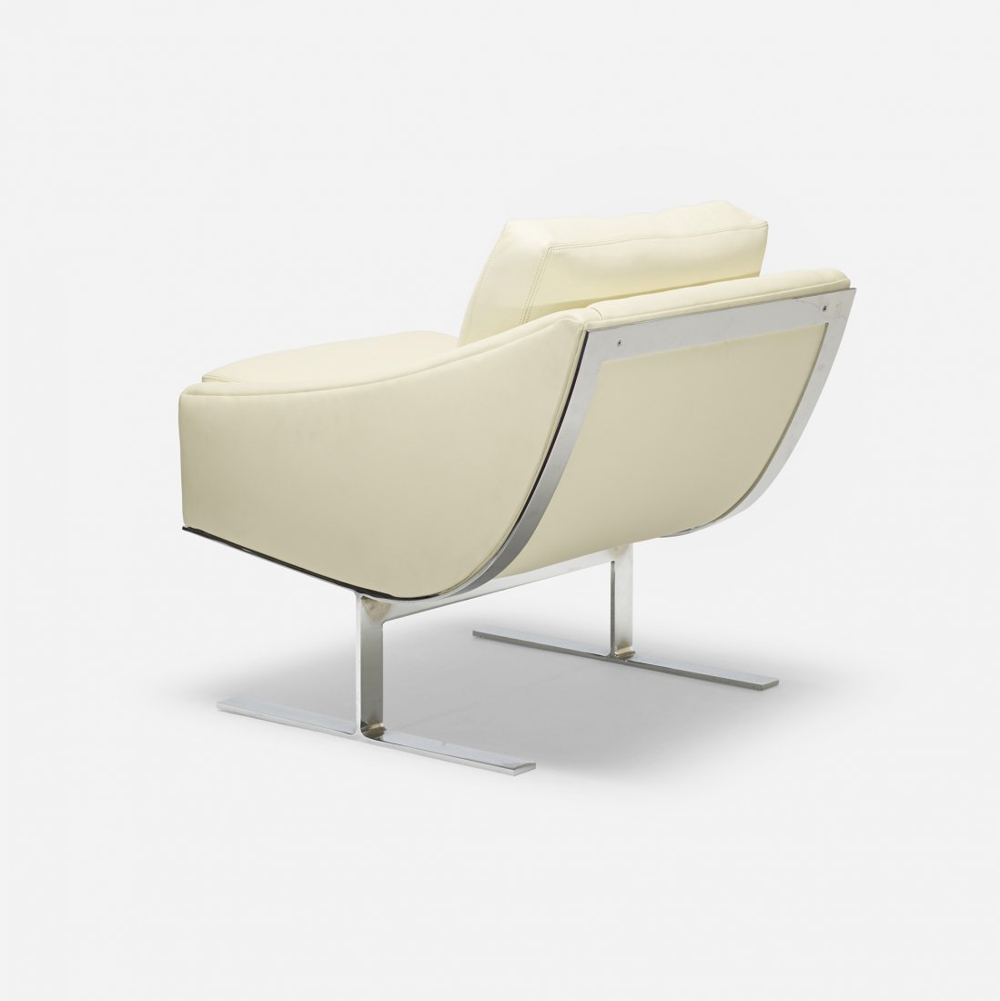 Kipp Stewart Arc lounge chair: Kipp Stewart Arc lounge chair Directional USA, c. 1960 leather, chrome-plated steel 27 w x 32 d x 30 h inches
