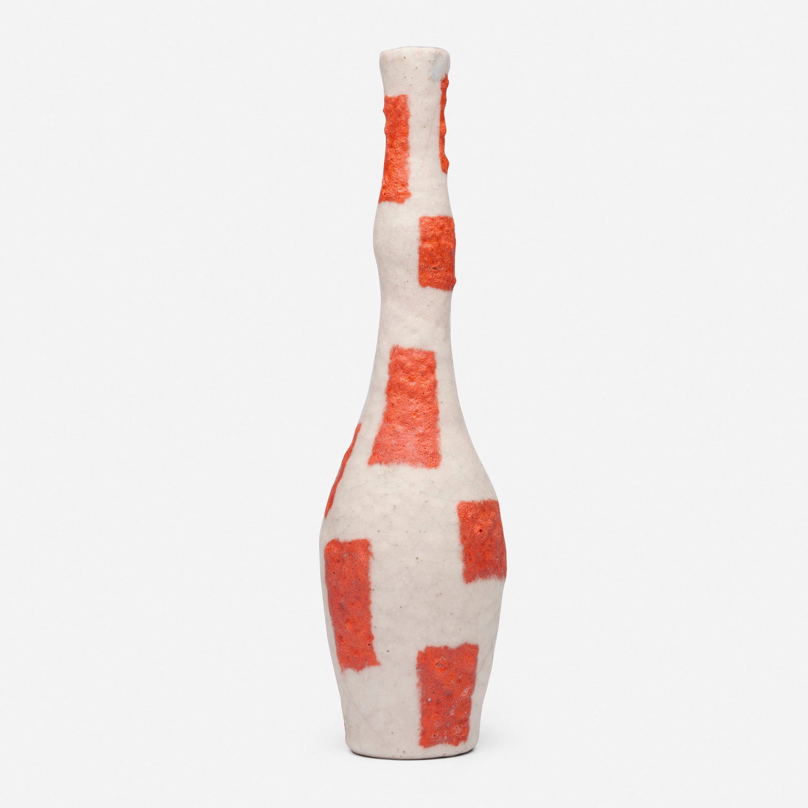 Guido Gambone, Vase: Guido Gambone Vase glazed stoneware 15.625 h x 4.125 dia in (40 x 10 cm) Glazed signature to underside 'Gambone Italy' with donkey mark. This work will ship from Lambertville, Ne