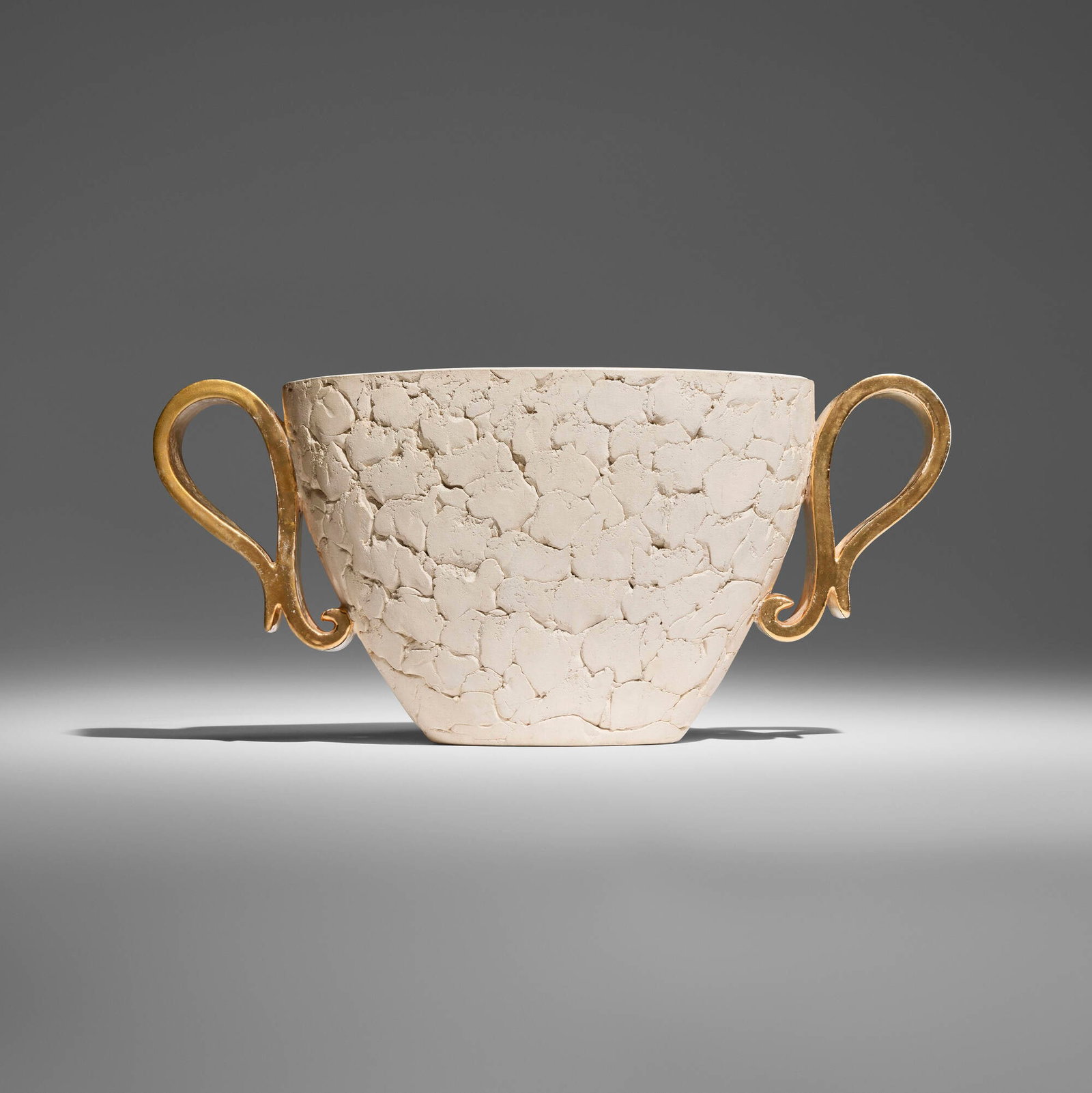 Edition Kaza, Vase: Edition Kaza Vase France, c. 1935 bisque and glazed porcelain 7.5 h x 16.5 w x 7 d in (19 x 42 x 18 cm) Impressed manufacturer's mark to underside 'Kaza France'. This work will ship