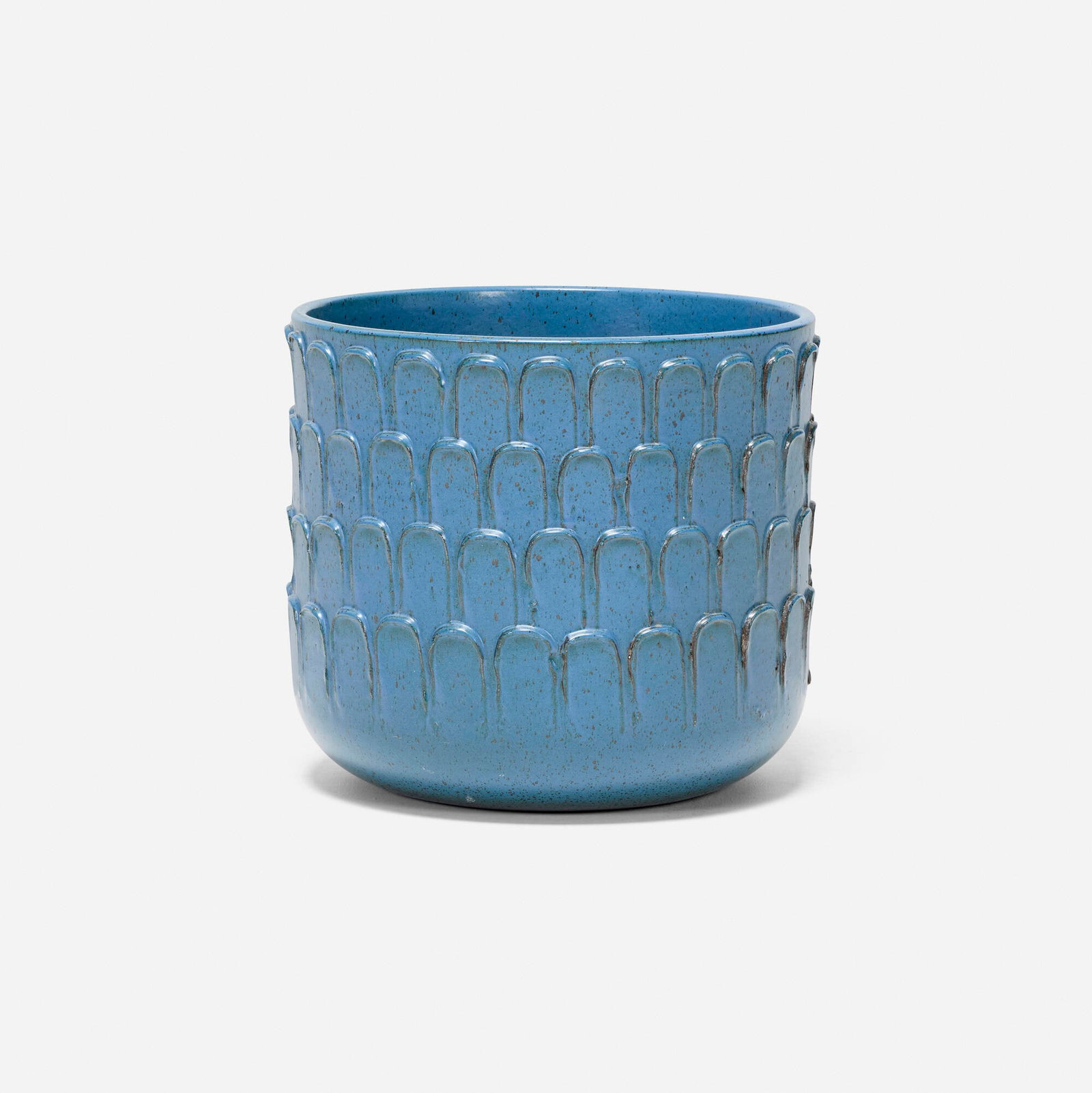 David Cressey, Planter: David Cressey Planter Architectural Pottery USA, c. 1963 glazed stoneware with engobe decoration 18.5 h x 21 dia in (47 x 53 cm) This work will ship from Los Angeles, California.