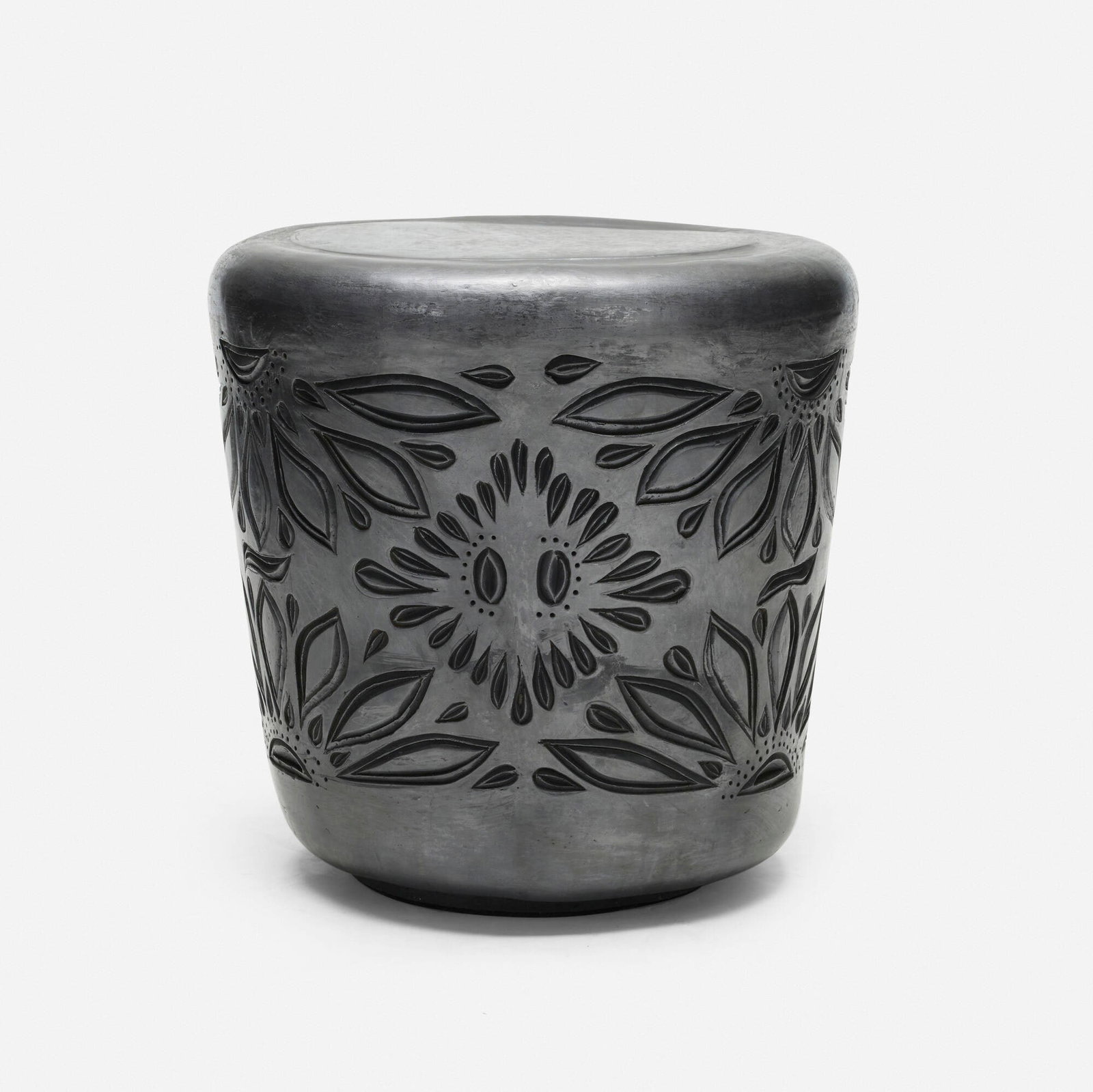 Sami Hayek, Occasional table: Sami Hayek Occasional table USA, c. 2020 Barro negro 21.25 h x 21.5 dia in (54 x 55 cm) Provenance: Private Collection This work will ship from Chicago, Illinois.