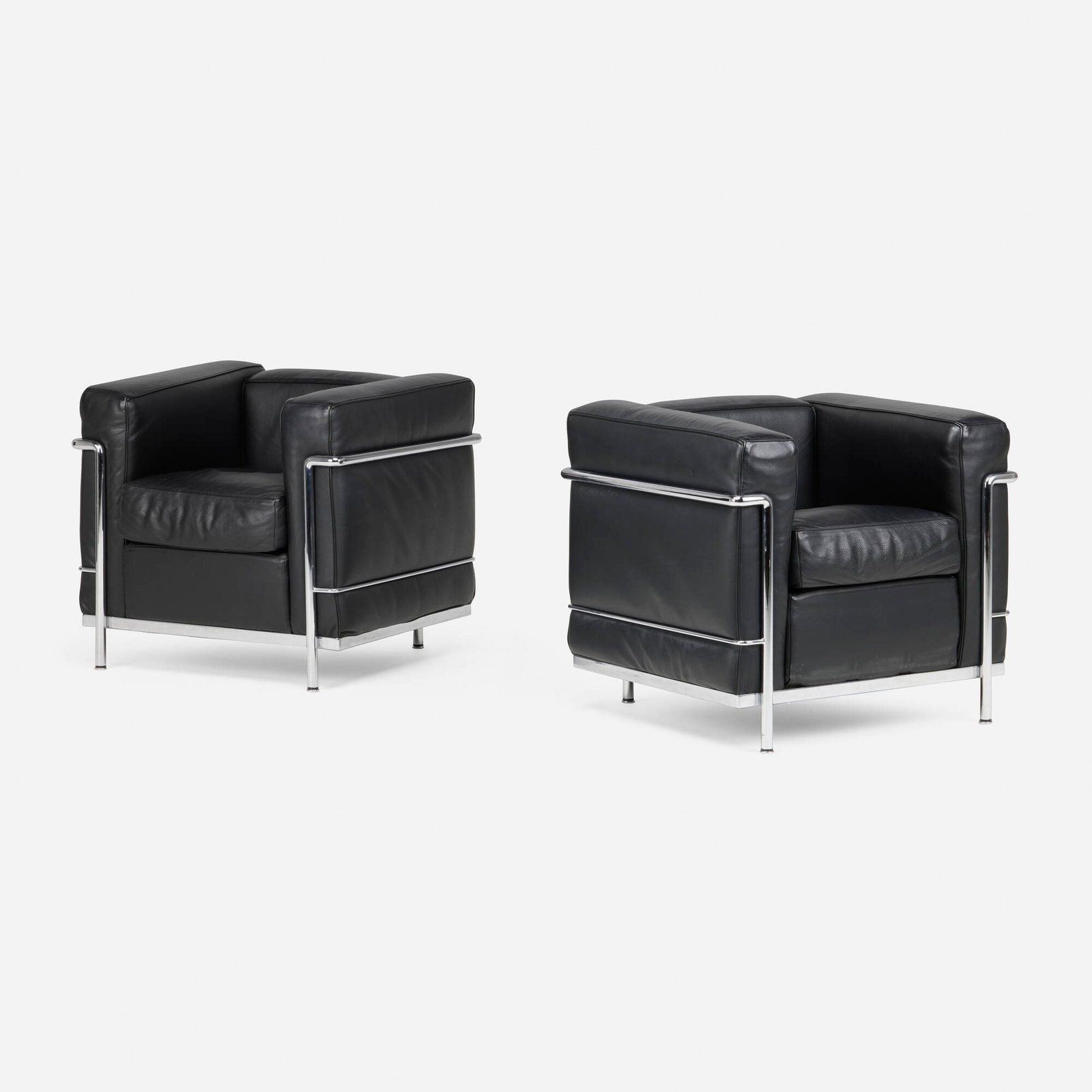 Charlotte Perriand, Pierre Jeanneret and Le Corbusier, LC2 chairs, pair (1 of 5)