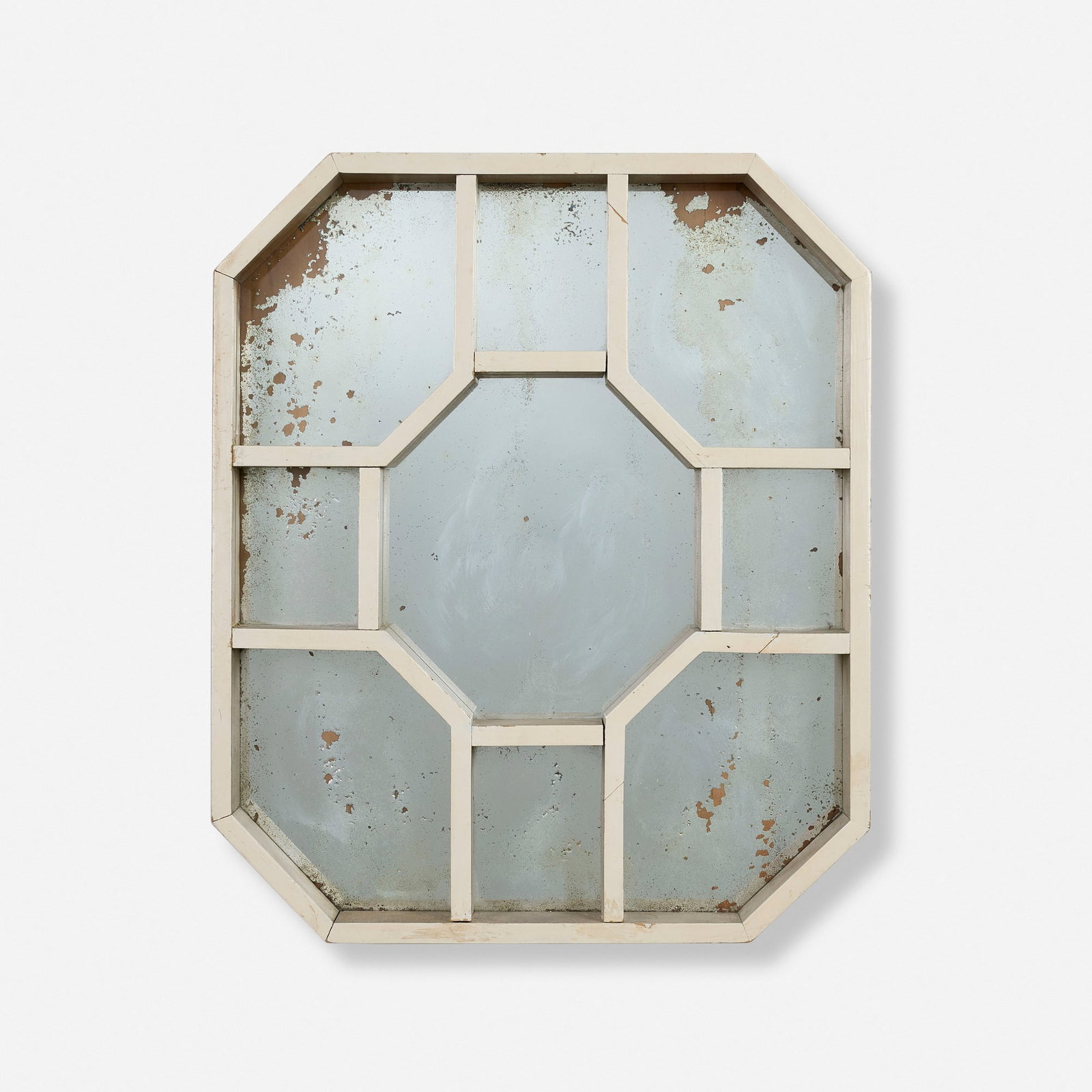 Modern, Wall-hanging mirror: Modern Wall-hanging mirror 20th century painted wood, mirrored glass 24.25 h x 20 w x 4.25 d in (62 x 51 x 11 cm) Provenance: Private Collection This work will ship from Chicago, Illinois.