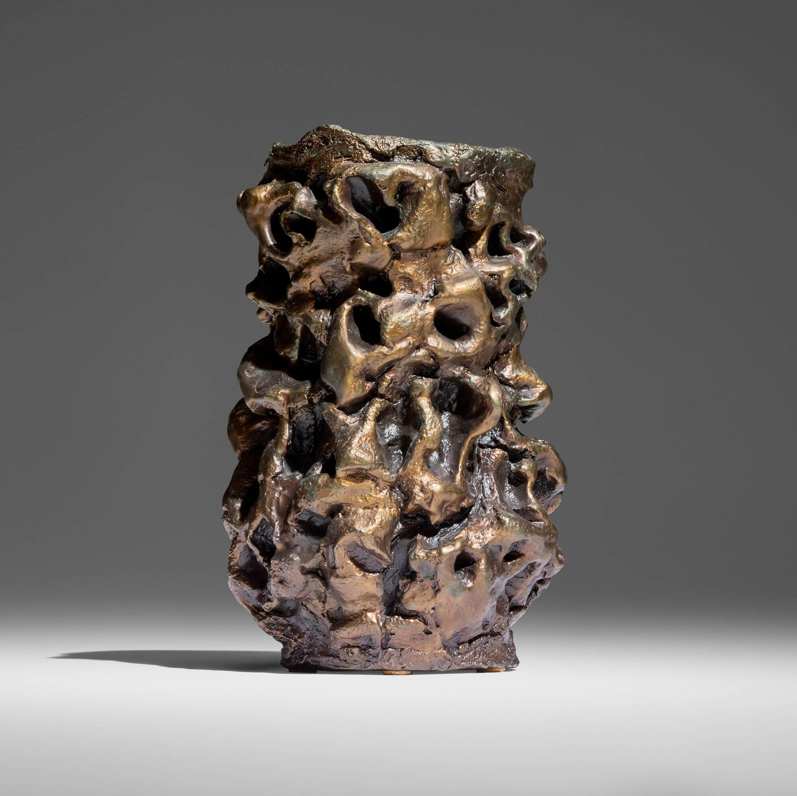 Mattia Biagi, Vase: Mattia Biagi Vase 21st century bronze 9.75 h x 6.5 dia in (25 x 17 cm) Incised signature and mark to underside 'Biagi AP'. This work is an artist's proof apart from the edition of
