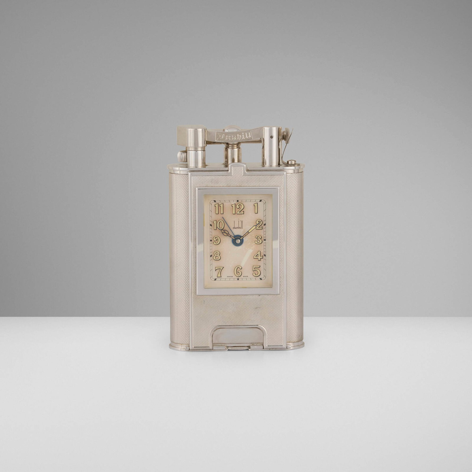 Dunhill, Rare Charleston table lighter with clock (1 of 4)