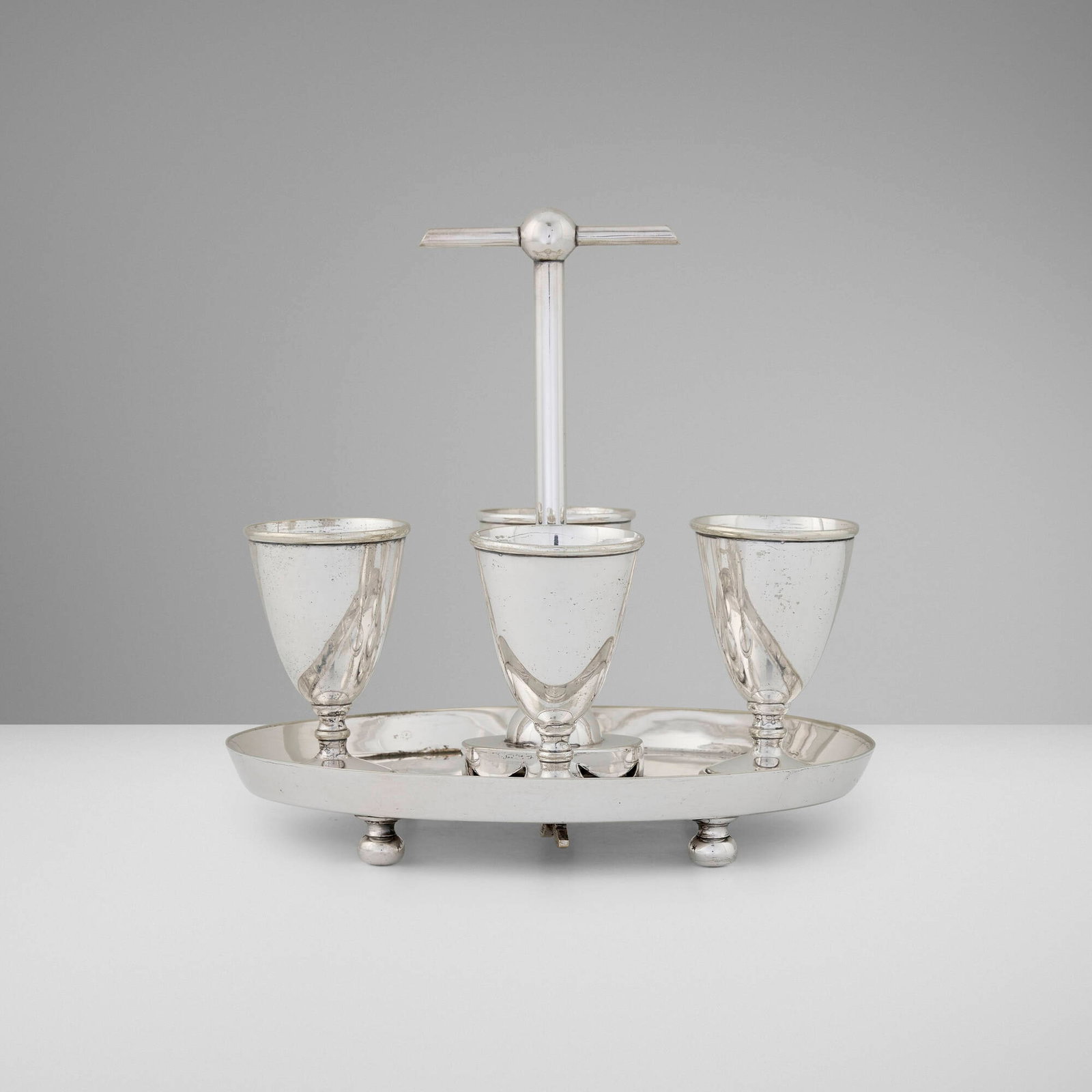 Christopher Dresser, Victorian egg cups, set of four with holder (1 of 4)