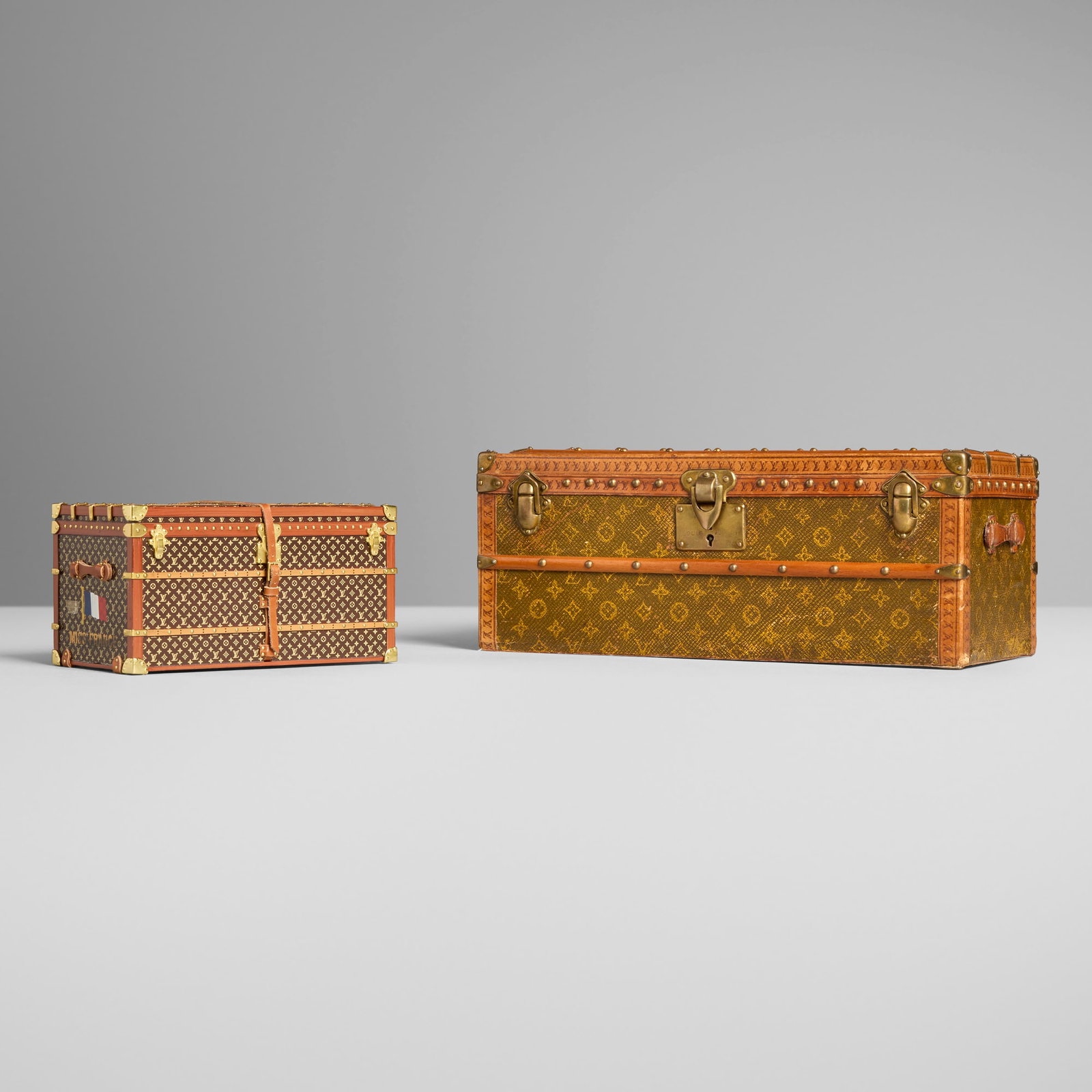 Louis Vuitton, Miniature flower trunk (Malle Fleurs) and Miss France paperweight (1 of 5)
