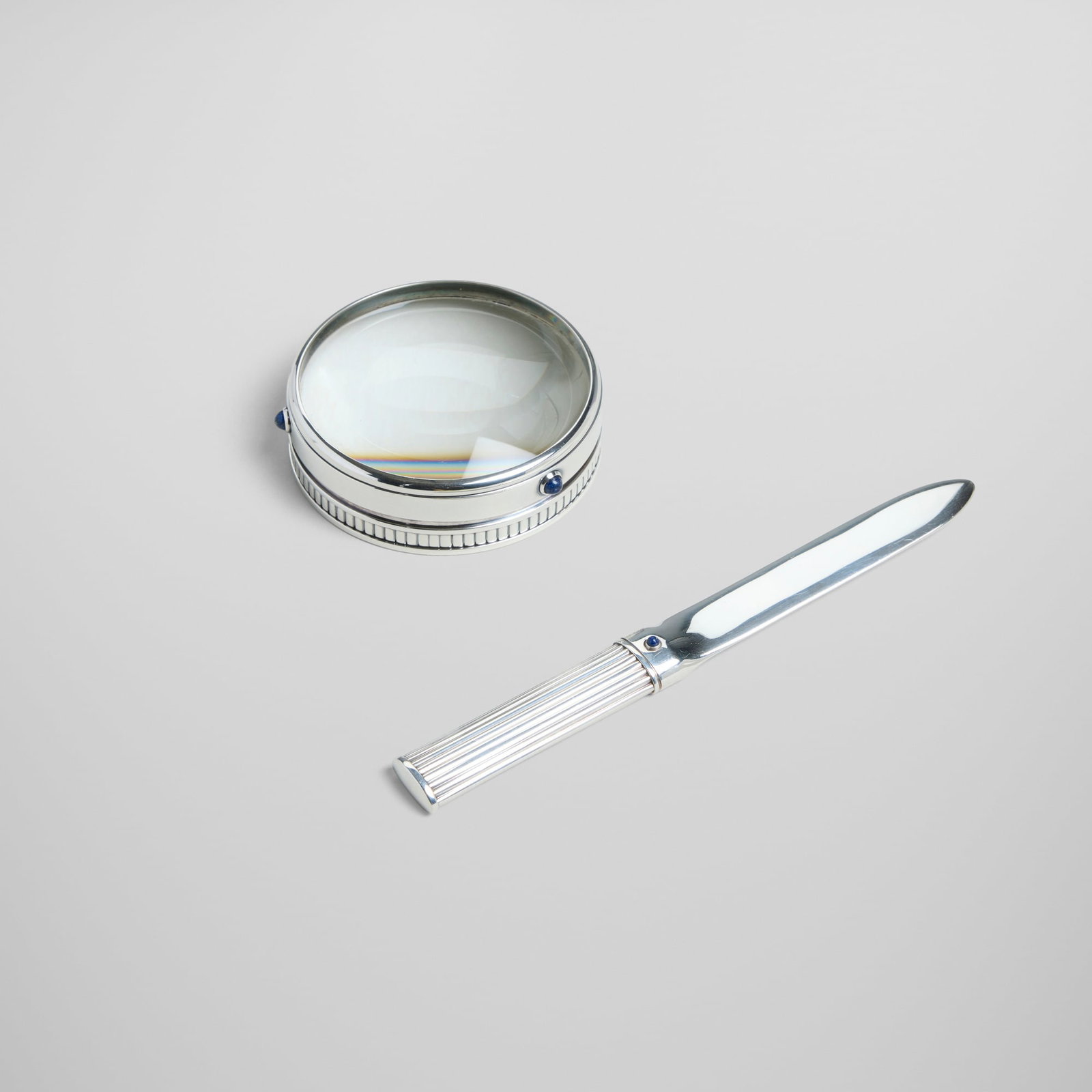 Cartier, Lapis Collection magnifying paperweight and letter opener (1 of 4)