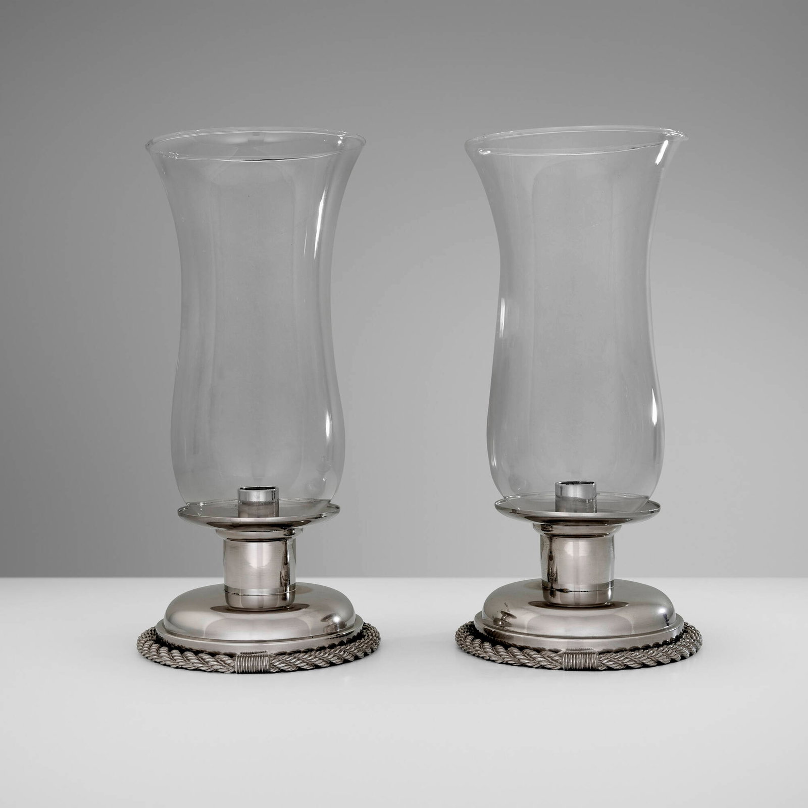 Hermes, Cordage hurricane candle holders, pair (1 of 3)
