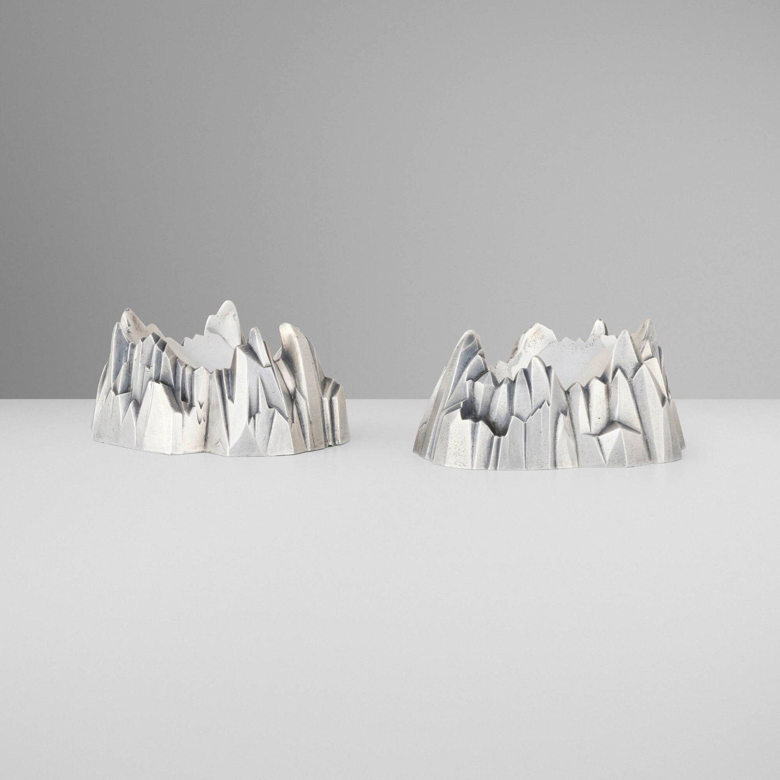 Gorham Manufacturing Company, Iceberg-form salt cellars, pair (1 of 4)