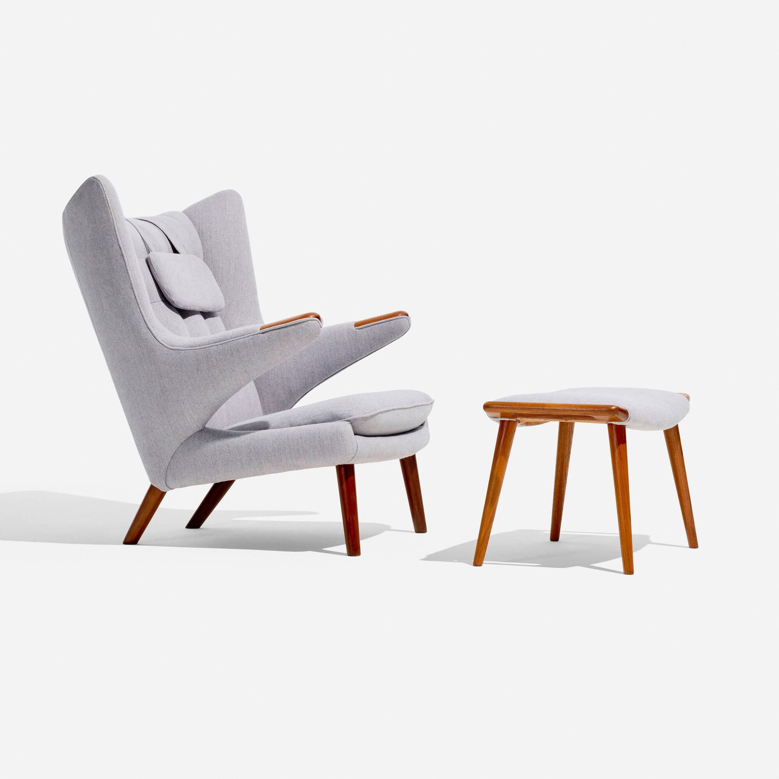 Hans J. Wegner, Papa Bear lounge chair and ottoman (1 of 6)