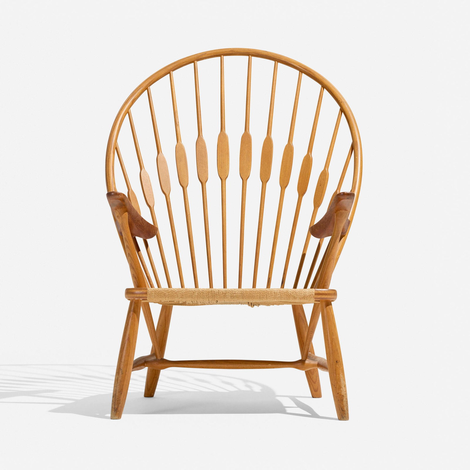 Hans J. Wegner, Peacock chair: Hans J. Wegner Peacock chair Johannes Hansen Denmark, 1947 / c. 1965 oak, paper cord 42 h x 30 w x 29 d in (107 x 76 x 74 cm) An example of this design is in the permanent collection of the Art