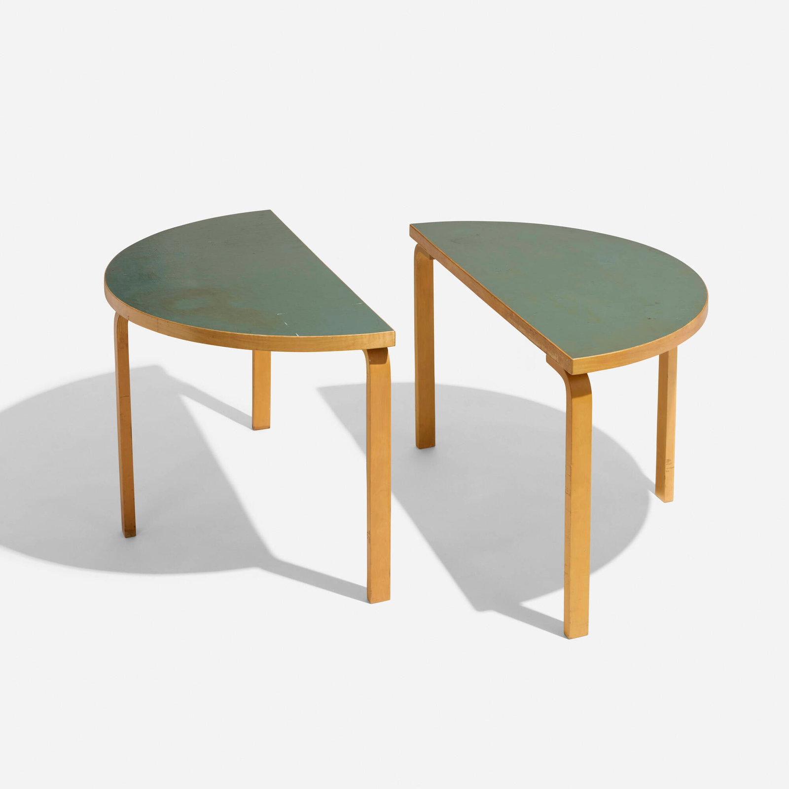 Alvar Aalto, Half-round tables, pair (1 of 5)