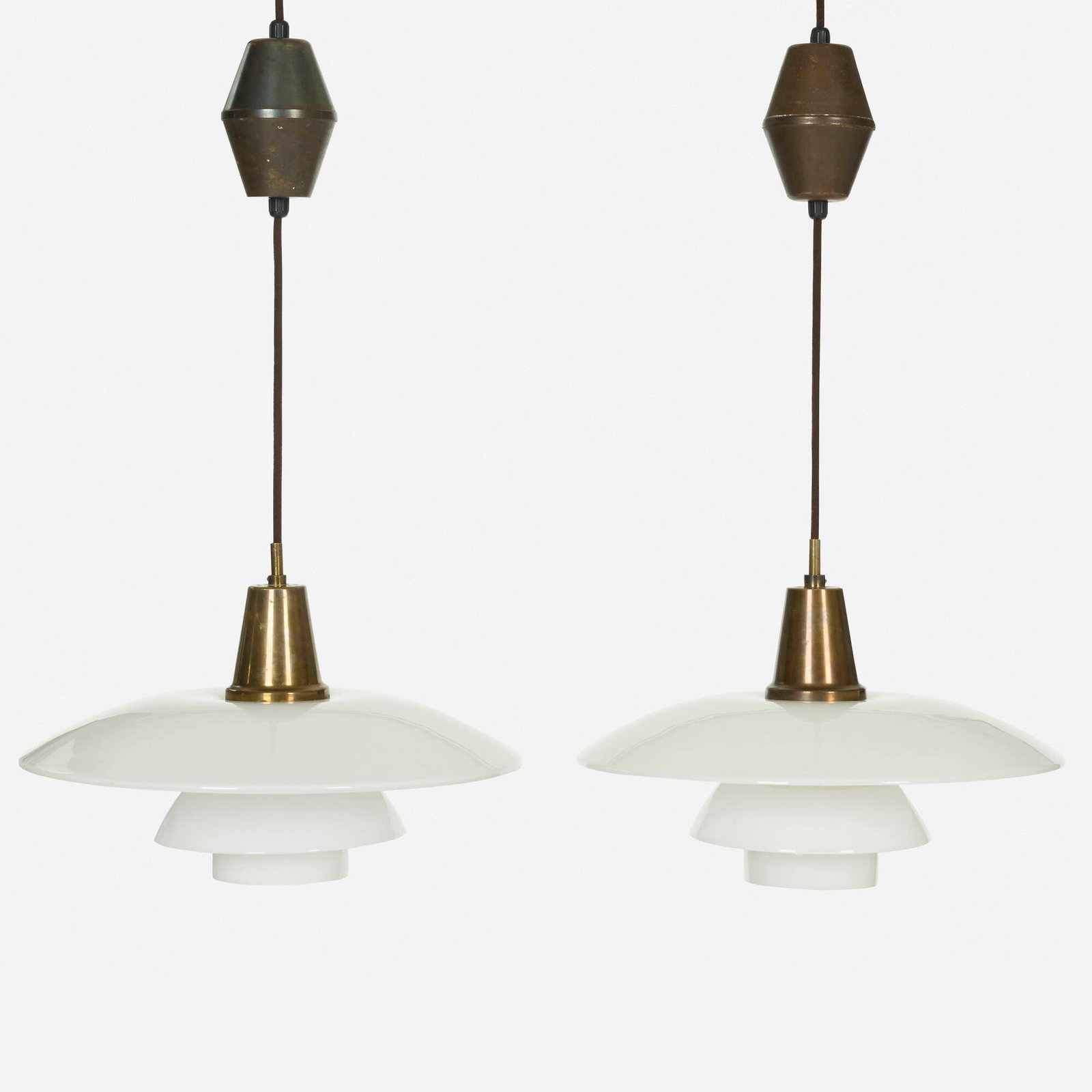 Poul Henningsen, 4/3 pendant lamps, pair (1 of 3)
