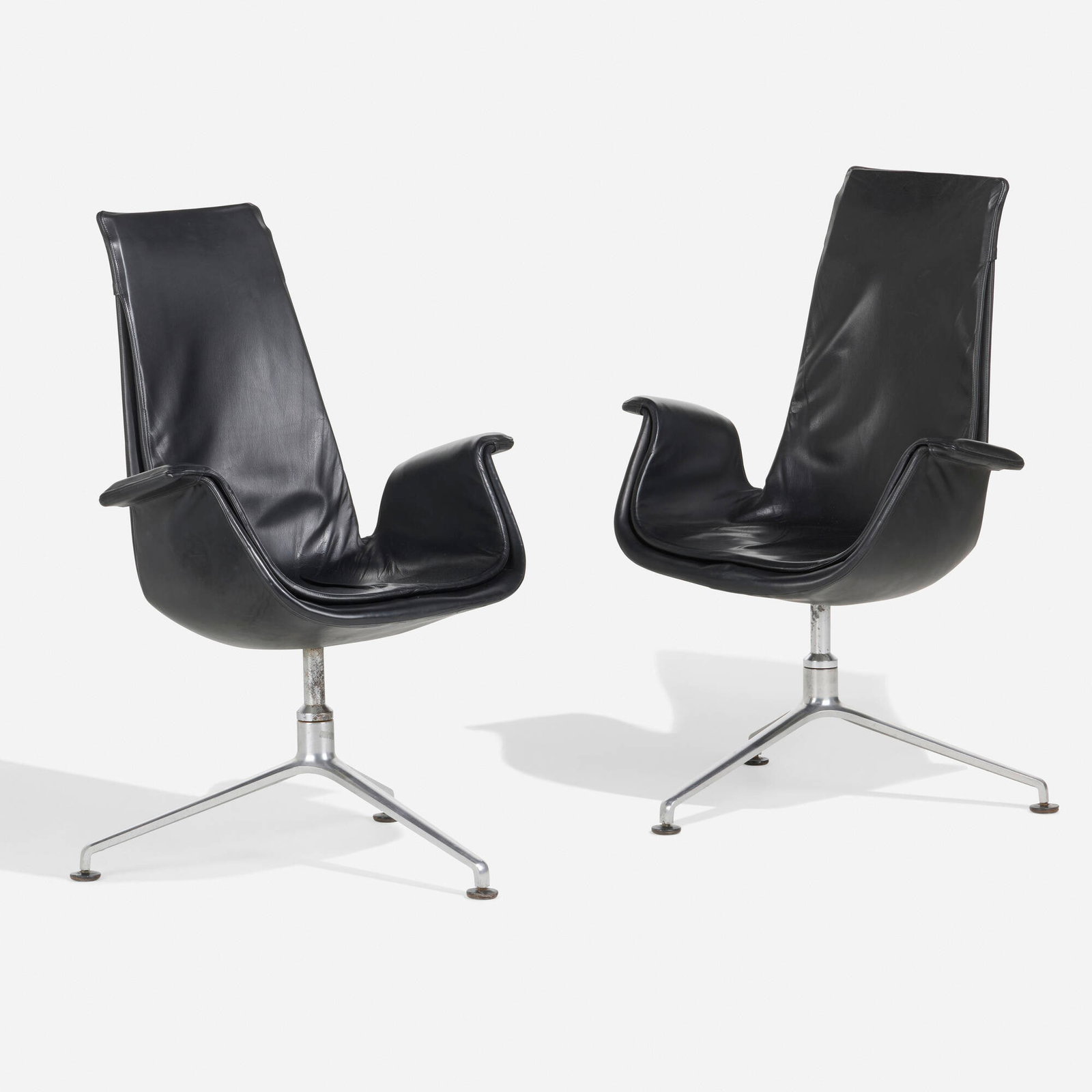 Preben Fabricius and Jorgen Kastholm, Tall Back Bird chairs, pair (1 of 5)