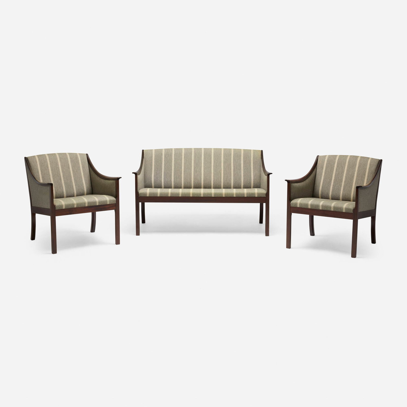 Ole Wanscher, Settee and lounge chairs, pair (1 of 5)