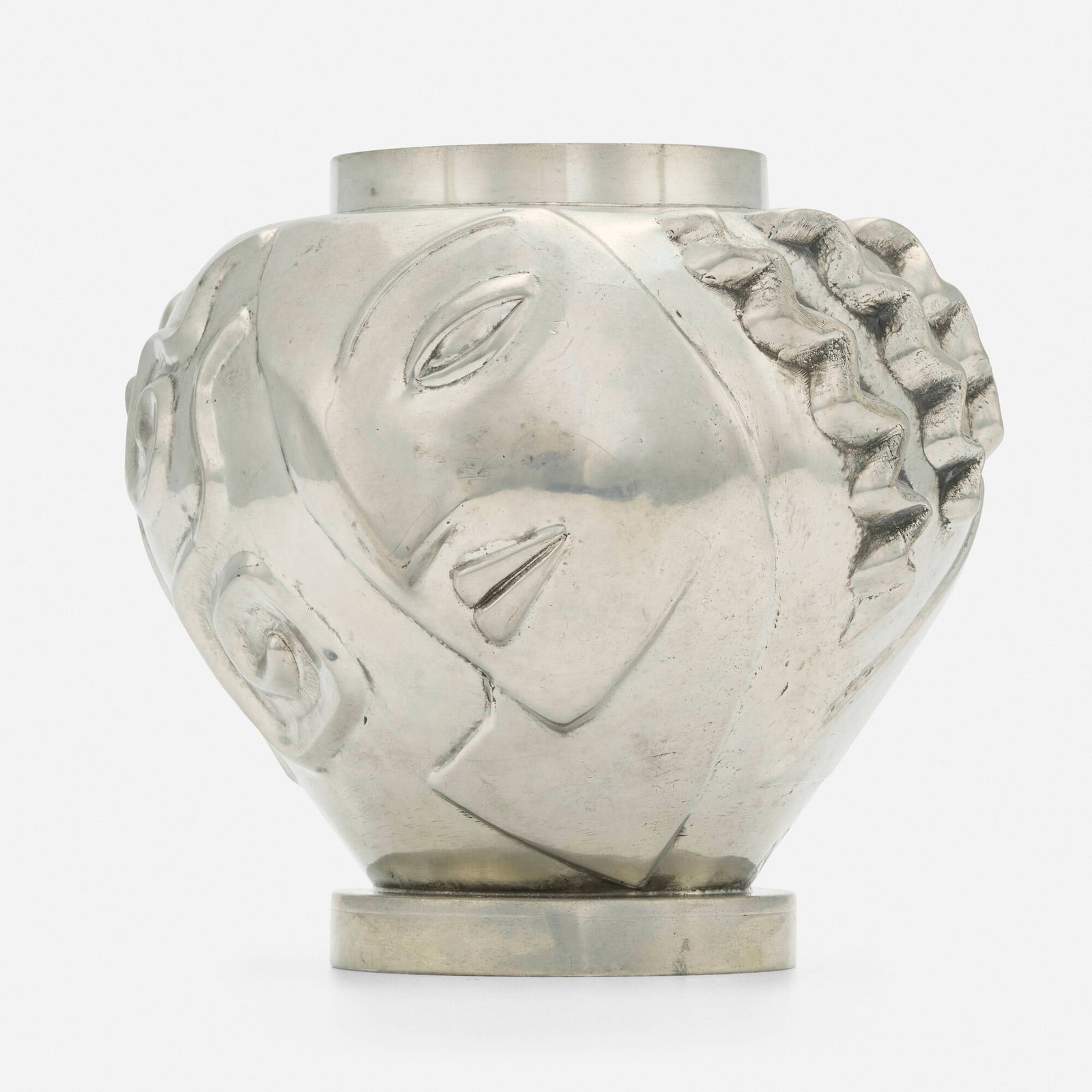 Anna Petrus, Profile vase: Anna Petrus Profile vase Svenskt Tenn Sweden, 1927 / 1975 pewter 7.5 h x 7.5 dia in (19 x 19 cm) Incised signature to underside 'A. Petrus'. Impressed manufacturer's mark an