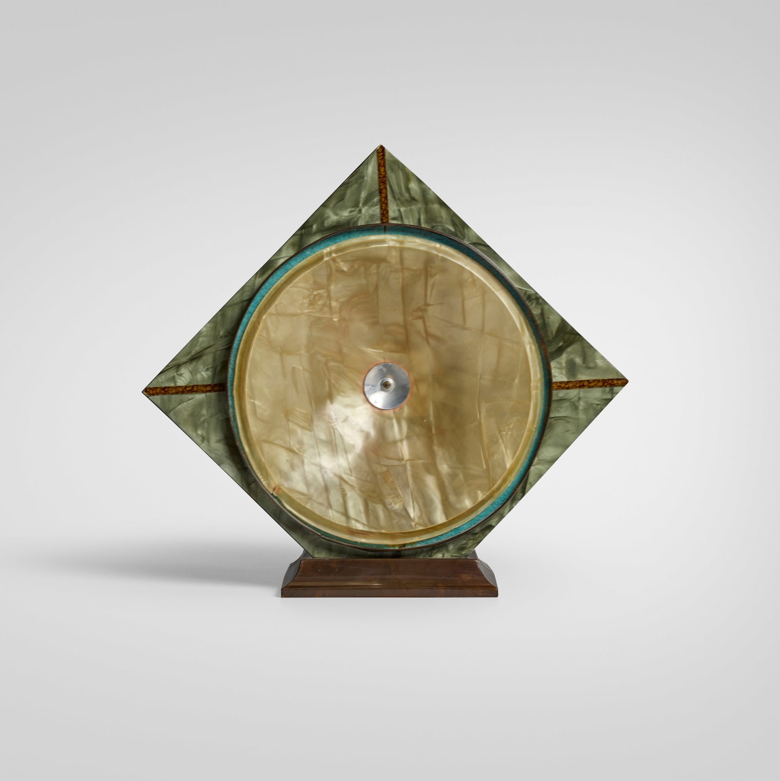 Art Deco, Speaker: Art Deco Speaker c. 1930 Catalin, aluminum, felt 14.5 h x 16 w x 7 d in (37 x 41 x 18 cm) Provenance: Private Collection This work will ship from Chicago, Illinois.