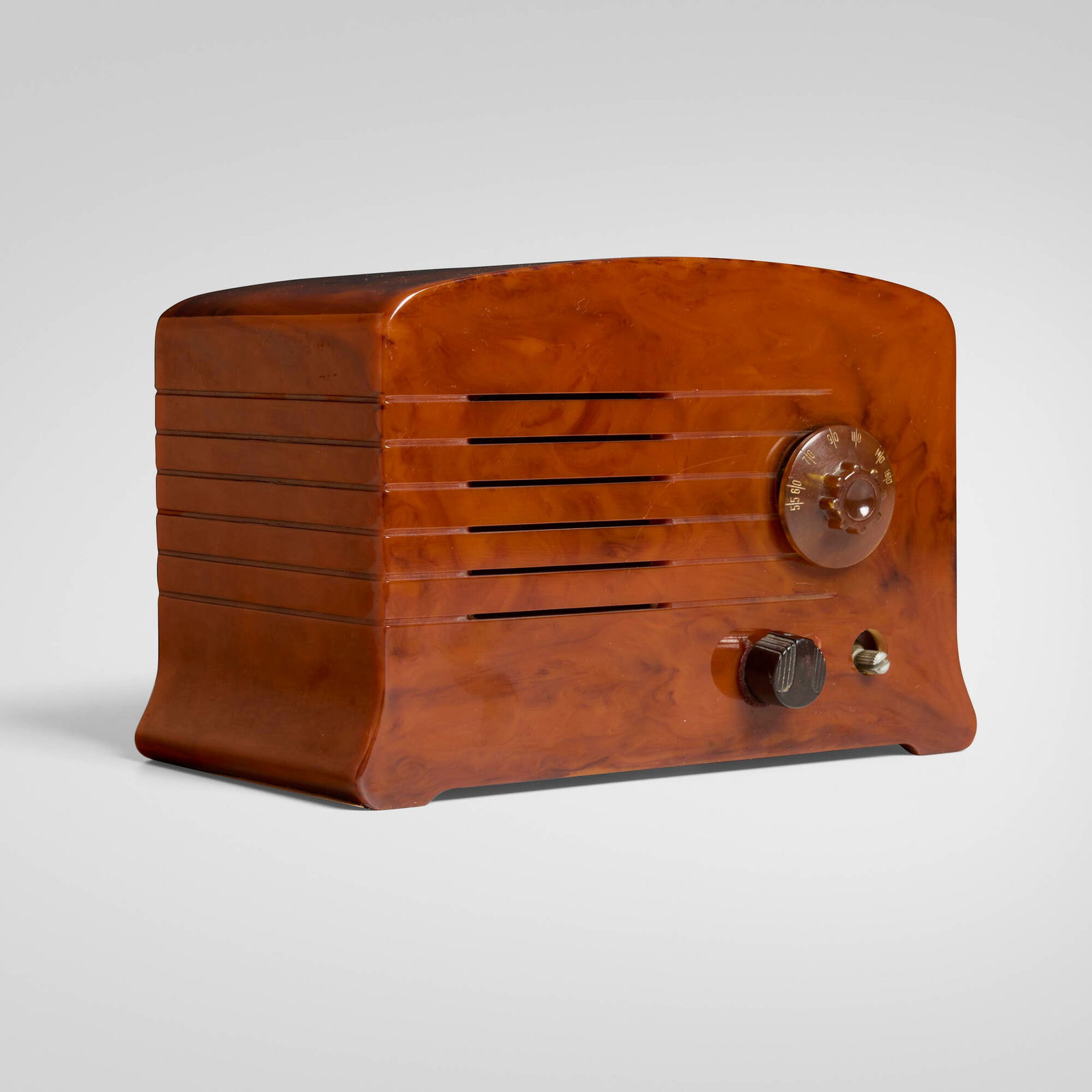 General Television & Radio Corporation, Radio: General Television & Radio Corporation Radio USA, c. 1946 Catalin 5.375 h x 8 w x 5.125 d in (14 x 20 x 13 cm) Partial paper manufacturer's label to underside 'General ...