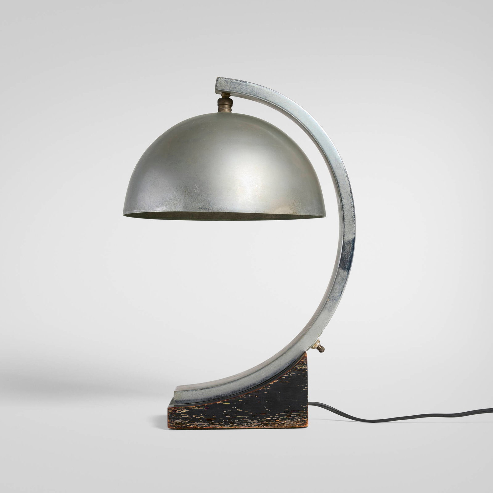 Donald Deskey, Table lamp: Donald Deskey Table lamp Deskey-Vollmer, Inc. USA, 1928 / 1928-1931 chrome-plated steel and brass, lacquered wood, brass 15.125 h x 8.625 w x 9.5 d in (38 x 22 x 24 cm) An example of this design is