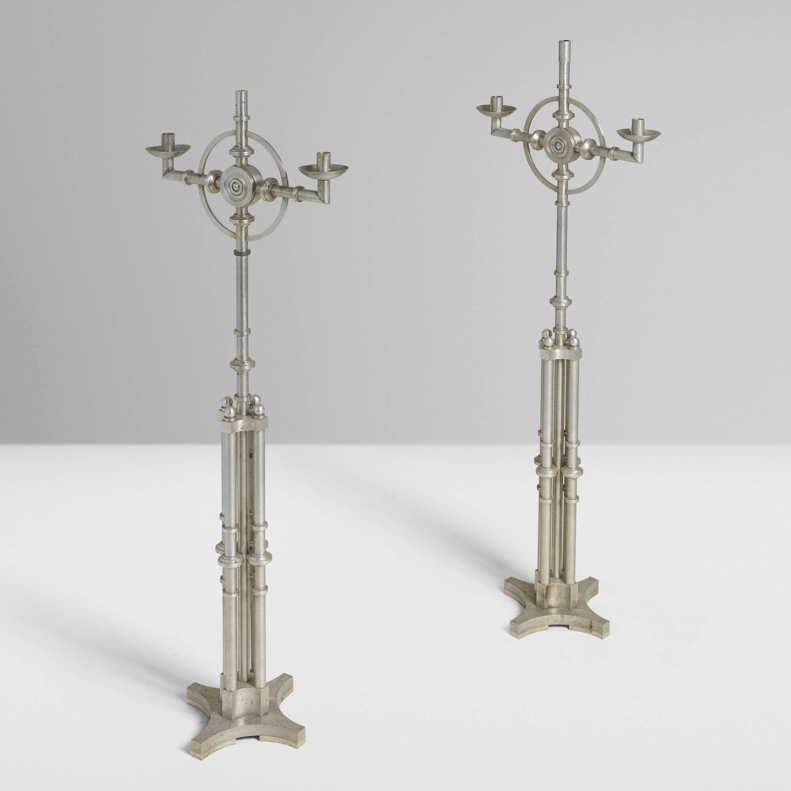 Machine Age, Floor candelabra, pair - 3
