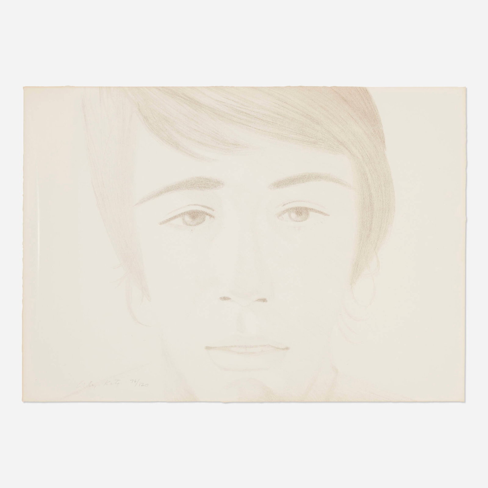 Alex Katz, Vincent (from the Prints for Phoenix House portfolio): Alex Katz Vincent (from the Prints for Phoenix House portfolio) 1972 lithograph on Arches 14.75 w x 21 d in (37 x 53 cm) Signed and numbered to lower left 'Alex Katz 76/120'. This work is