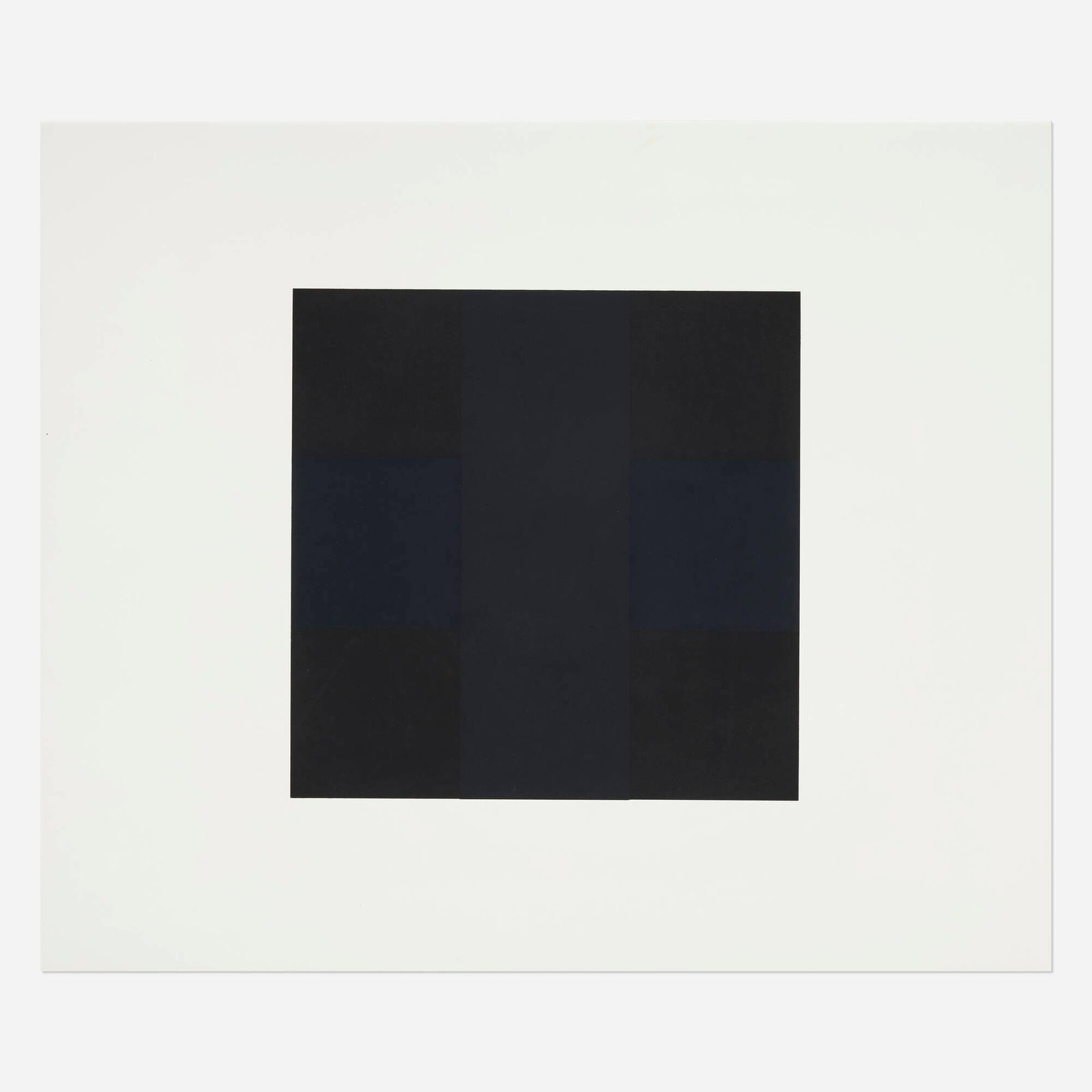 Ad Reinhardt, Untitled (from the Ten Works by Ten Painters portfolio): Ad Reinhardt Untitled (from the Ten Works by Ten Painters portfolio) 1964 screenprint in colors image: 12 h x 12 w in (30 x 30 cm) sheet: 24 h x 20 w in (61 x 51 cm) This work is from the edition of