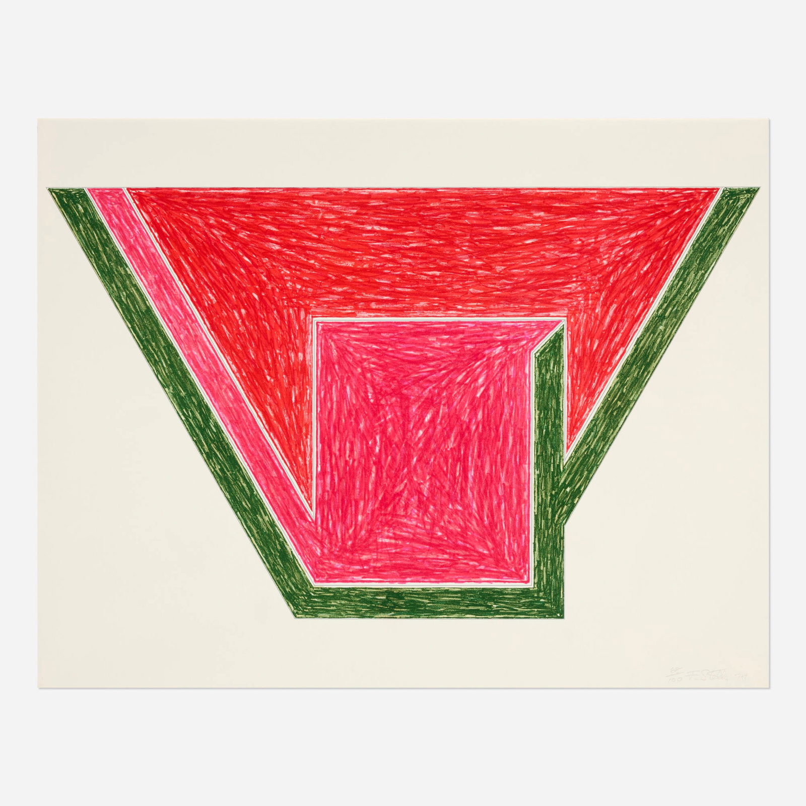 Frank Stella, Union (from the Eccentric Polygons series): Frank Stella Union (from the Eccentric Polygons series) 1974 lithograph and screenprint in colors on Arches image: 13 h x 21.375 w in (33 x 54 cm) sheet: 17.25 h x 22.25 w in (44 x 57 cm) Si