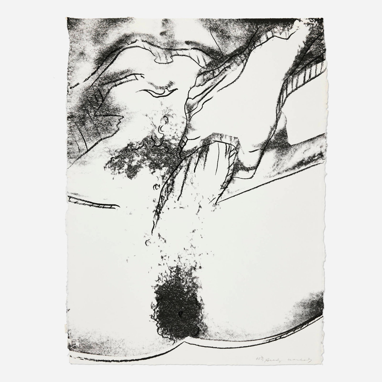 Andy Warhol, Untitled (from the Sex Parts series): Andy Warhol Untitled (from the Sex Parts series) 1978 screenprint on HMP 31.25 h x 23.25 w in (79 x 59 cm) Signed and numbered to lower right 'A.P. 2/5 Andy Warhol'. Copyright stamp to