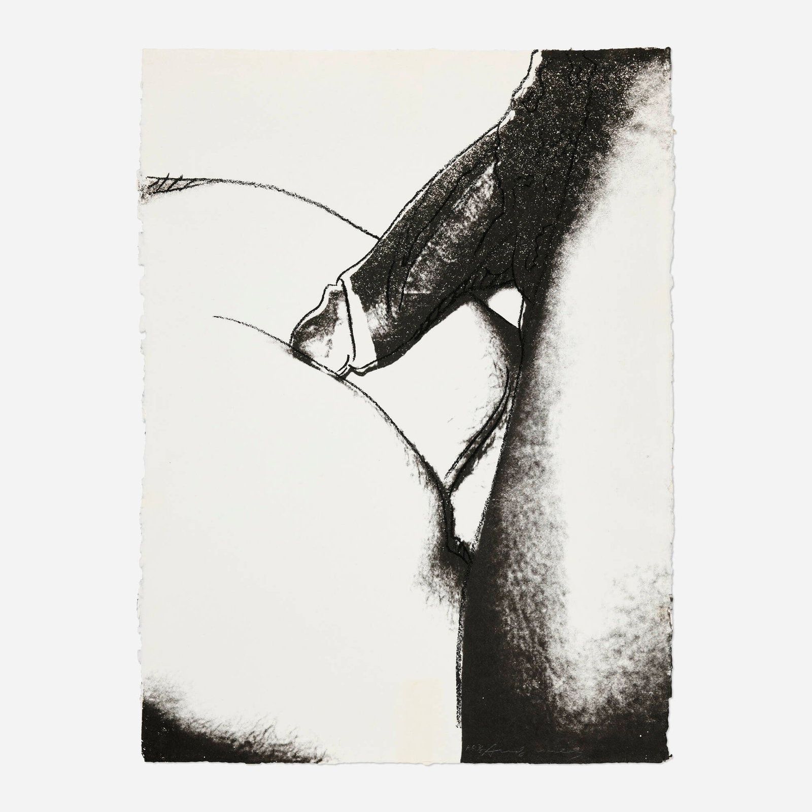 Andy Warhol, Untitled (from the Sex Parts series): Andy Warhol Untitled (from the Sex Parts series) 1978 screenprint on HMP 31.25 h x 24 w in (79 x 61 cm) Signed and numbered to lower right 'A.P. 2/5 Andy Warhol'. Copyright stamp to verso