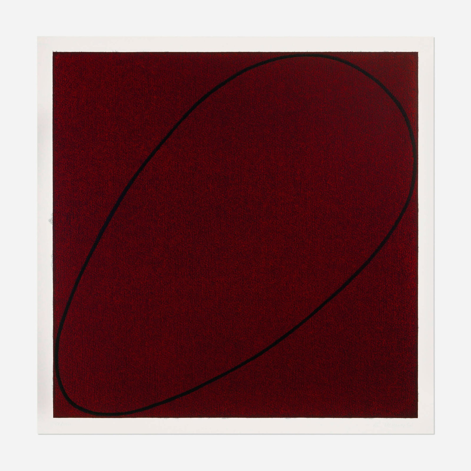 Robert Mangold, Untitled (from the 4 x 4 x 4 series): Robert Mangold Untitled (from the 4 x 4 x 4 series) 1990 screenprint in colors on Saunders Waterford Ivory image: 44 h x 43.75 w in (112 x 111 cm) sheet: 47.75 h x 47.625 w in (121 x 121 cm) Signed